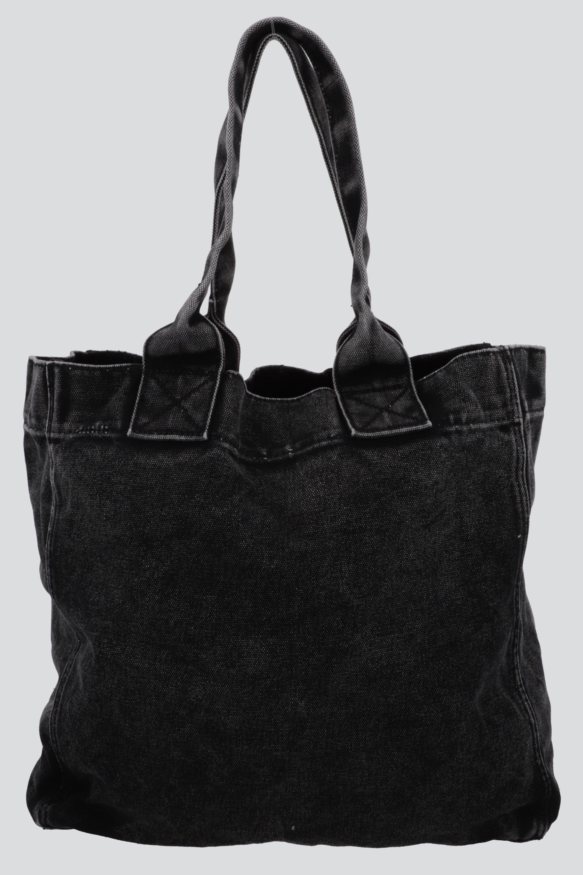 Bolsa tote canvas deslavada NEGRO