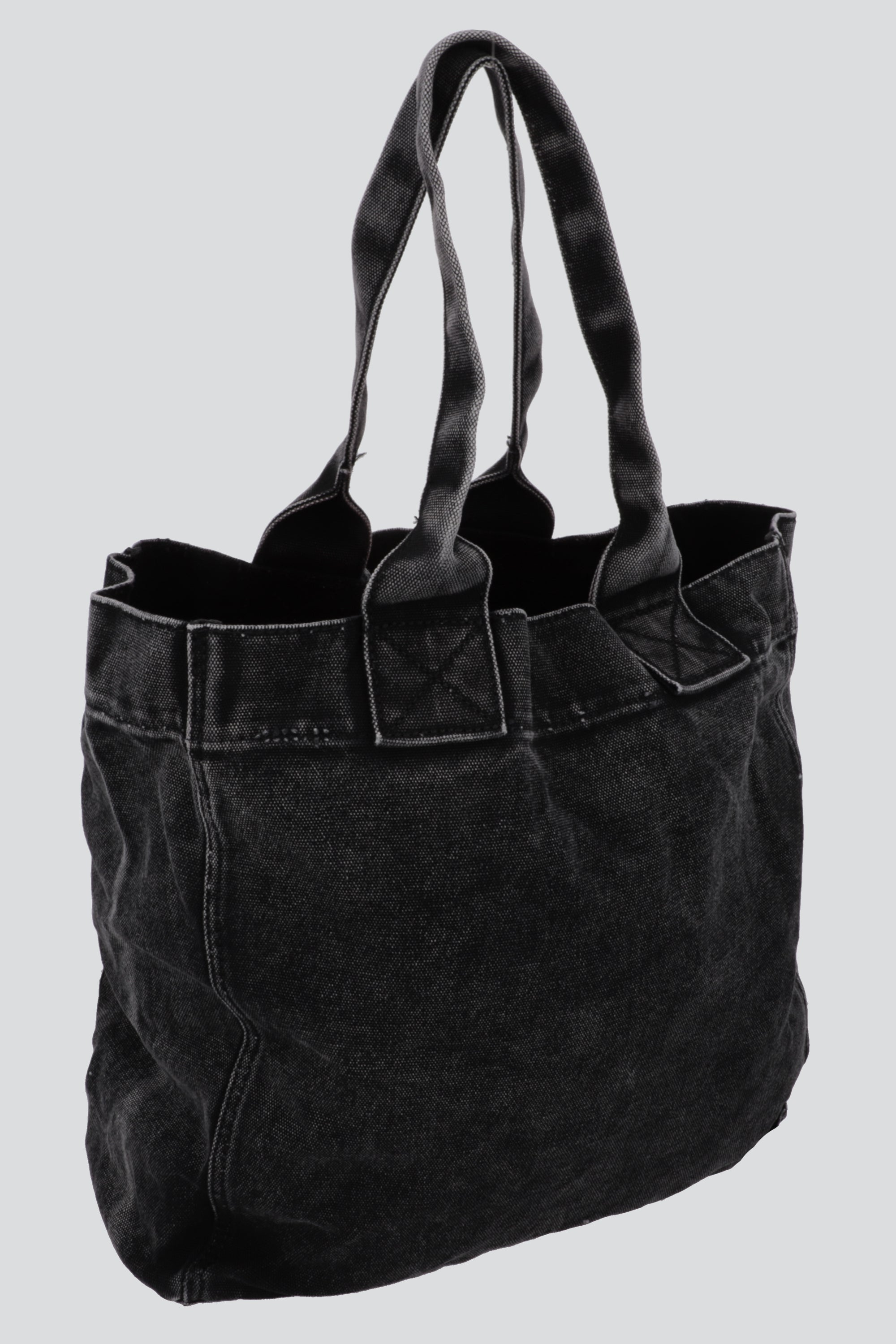 Bolsa tote canvas deslavada NEGRO
