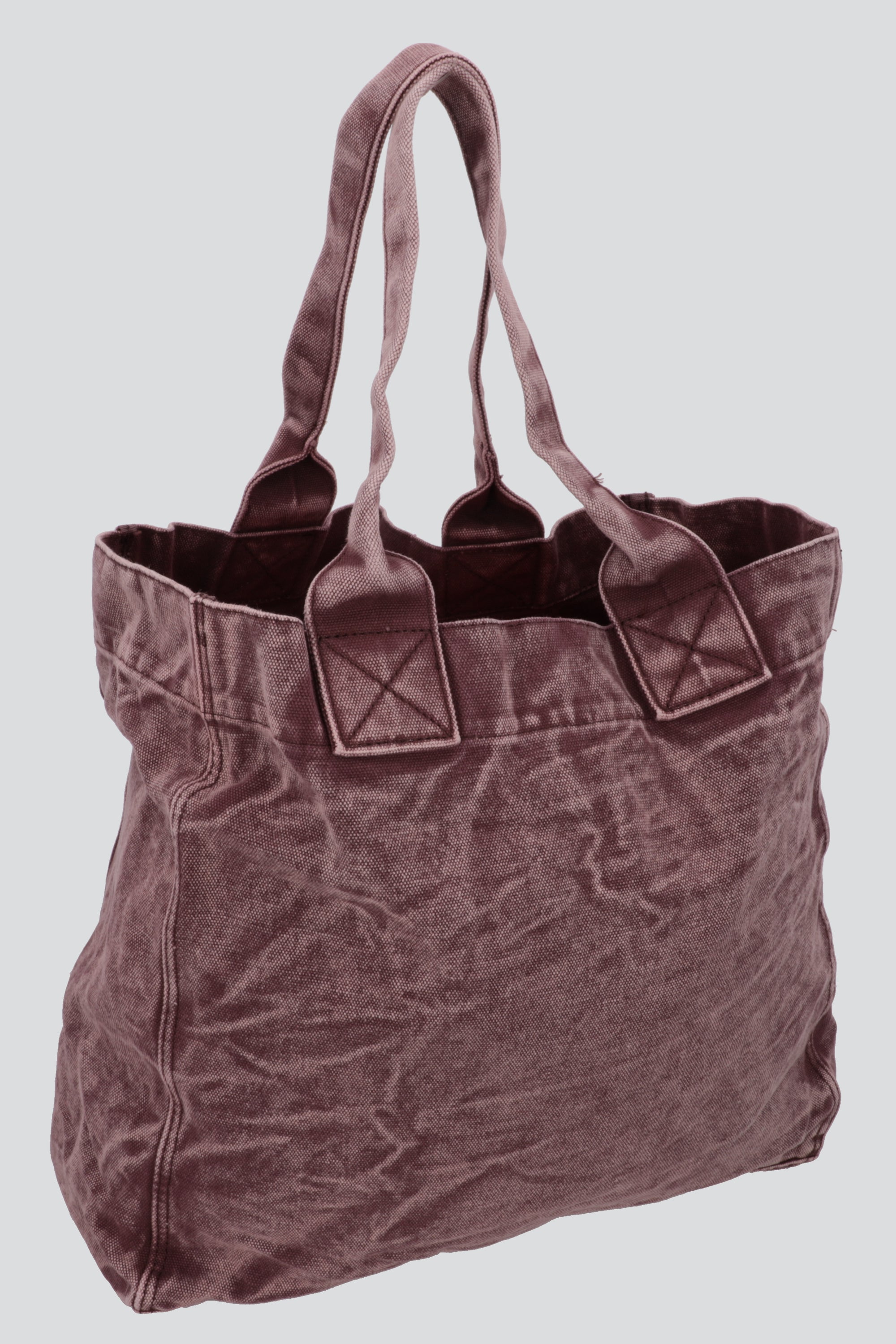 Bolsa tote canvas deslavada VINO