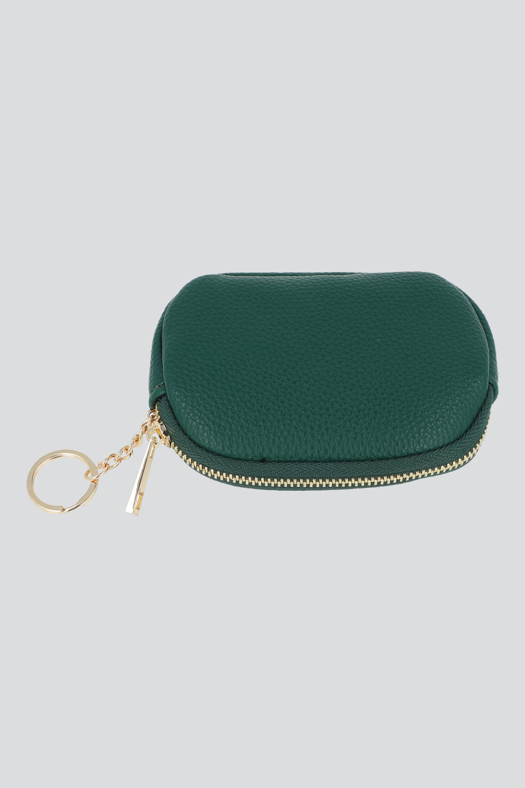 Cartera ovalo con llavero VERDE