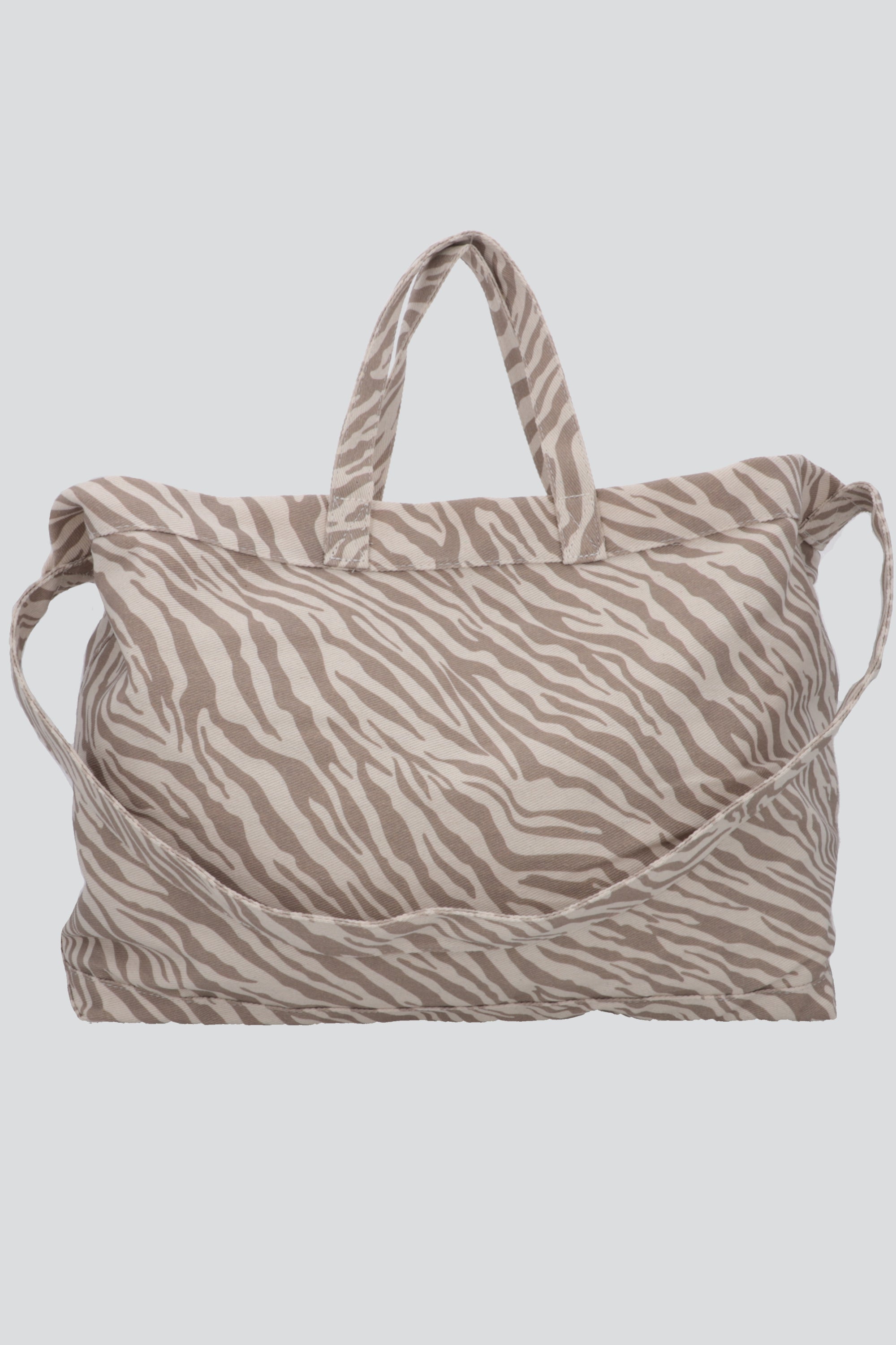 Bolsa tote canvas animal print BEIGE