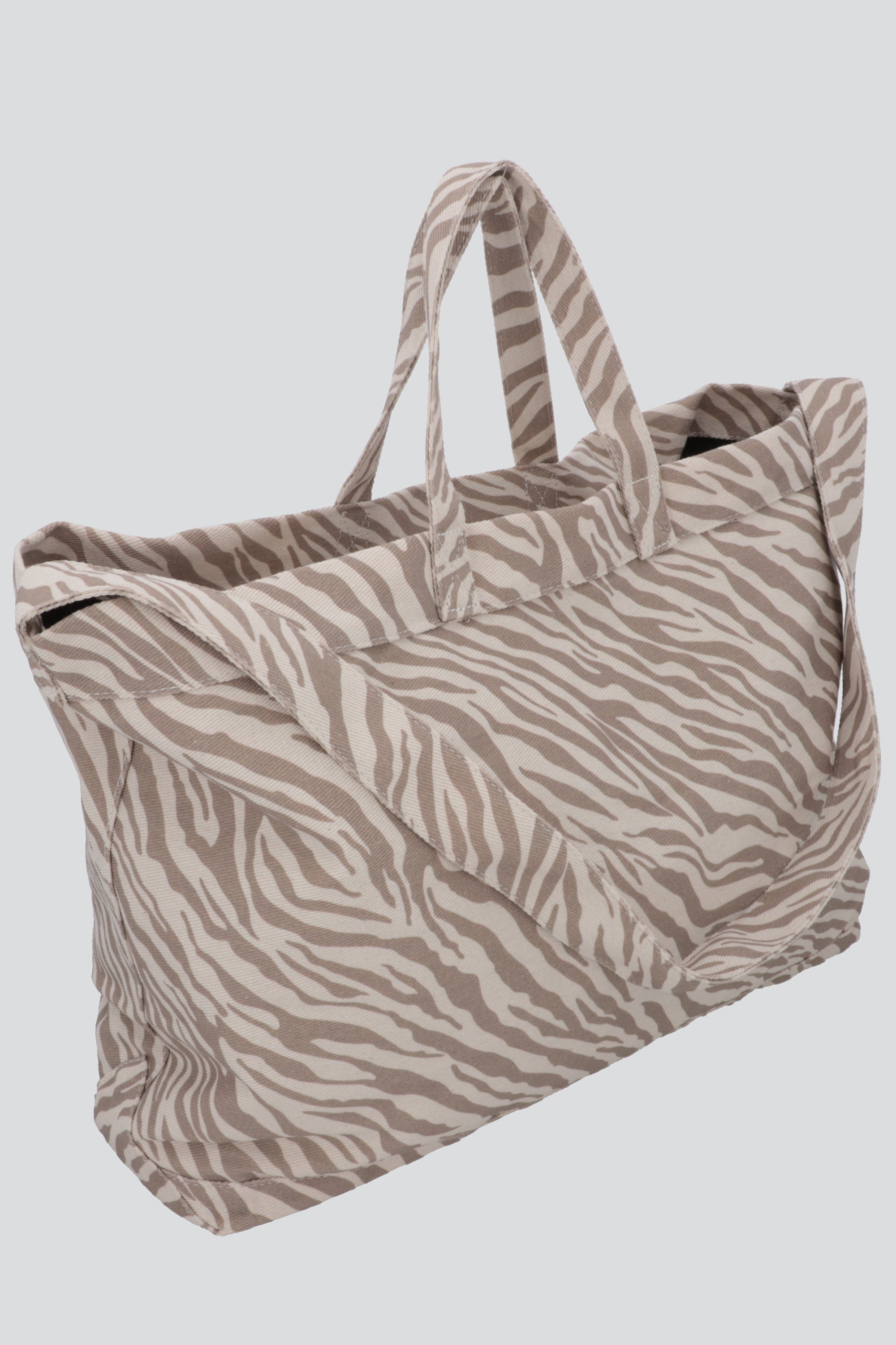 Bolsa tote canvas animal print BEIGE