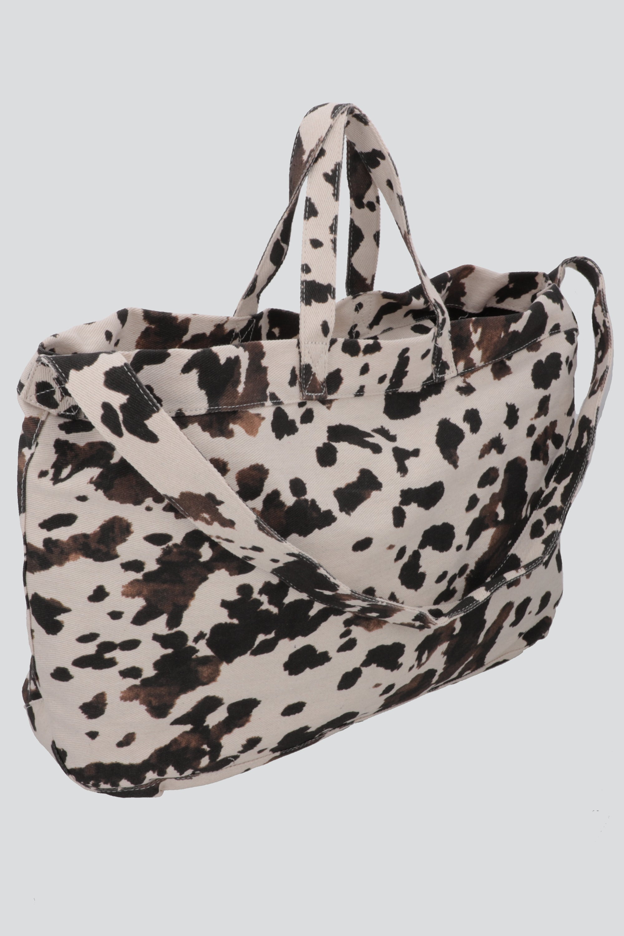 Bolsa tote canvas animal print CAFE