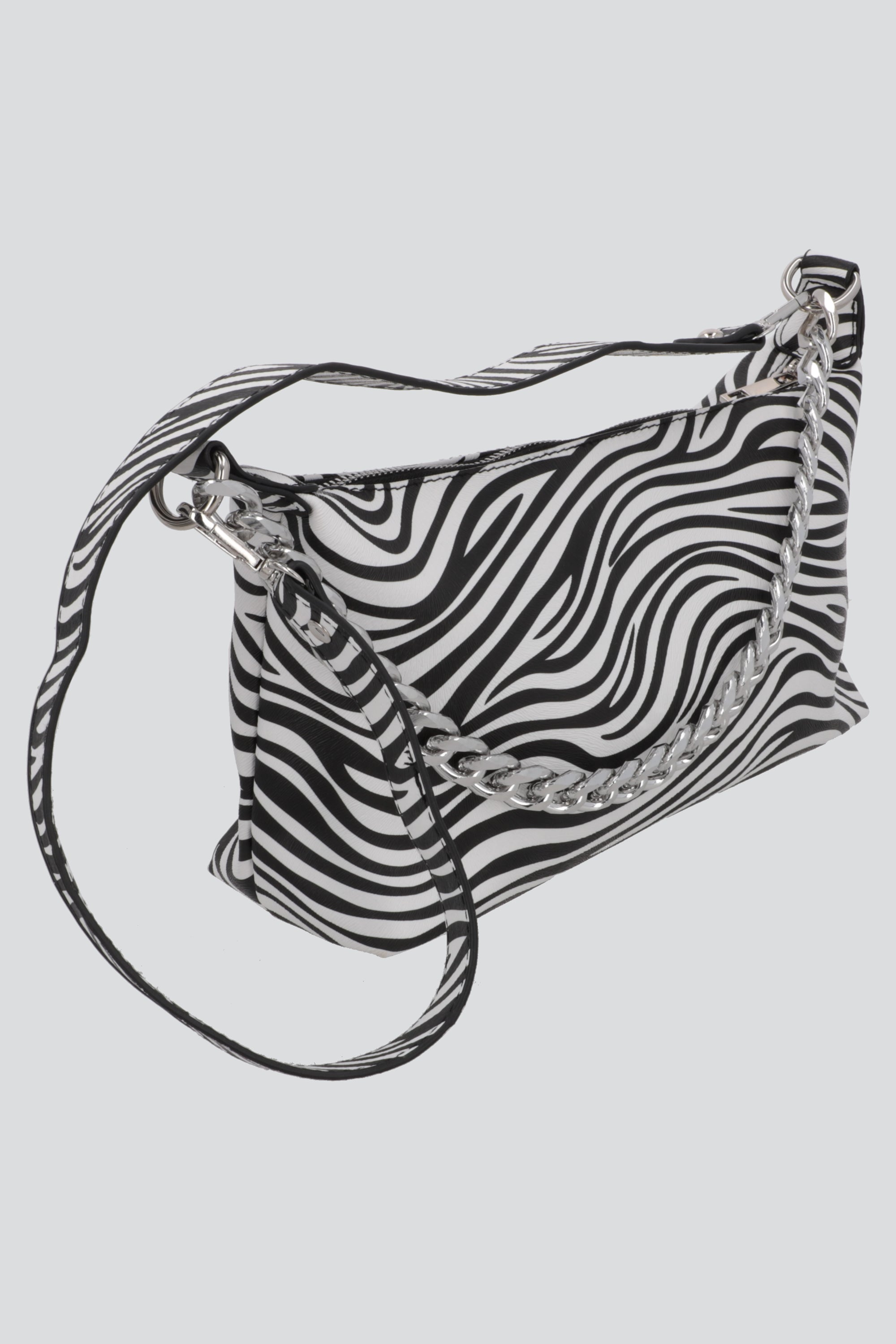 Bolsa crossbody zebra print NEGRO BLANCO