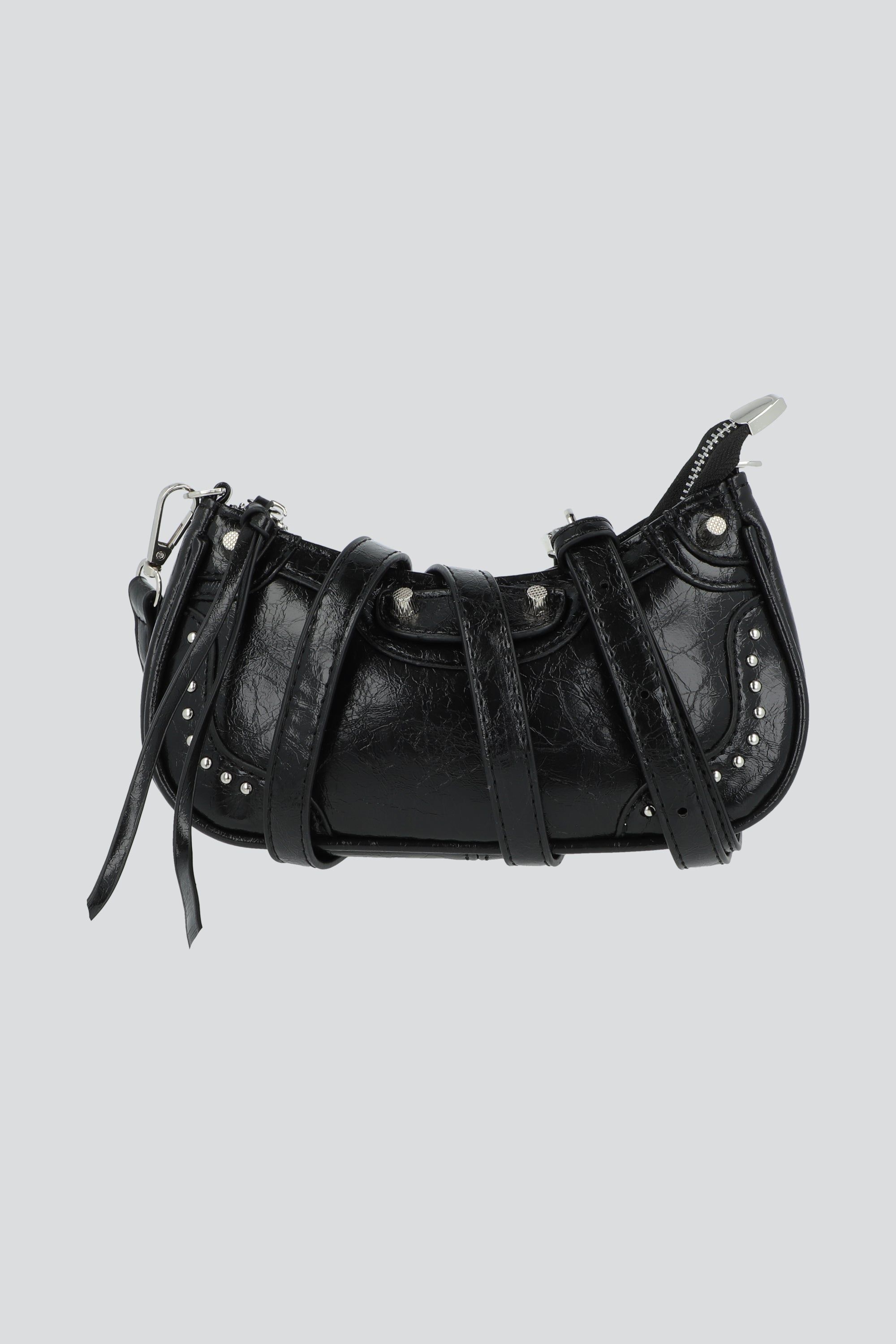 Bolsa baguette studs NEGRO