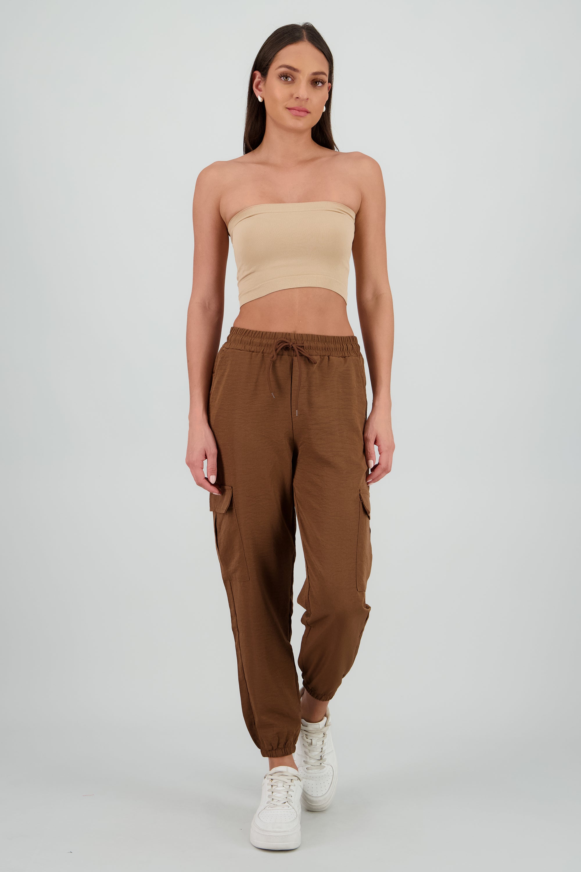 Cargo jogger liso CHOCOLATE