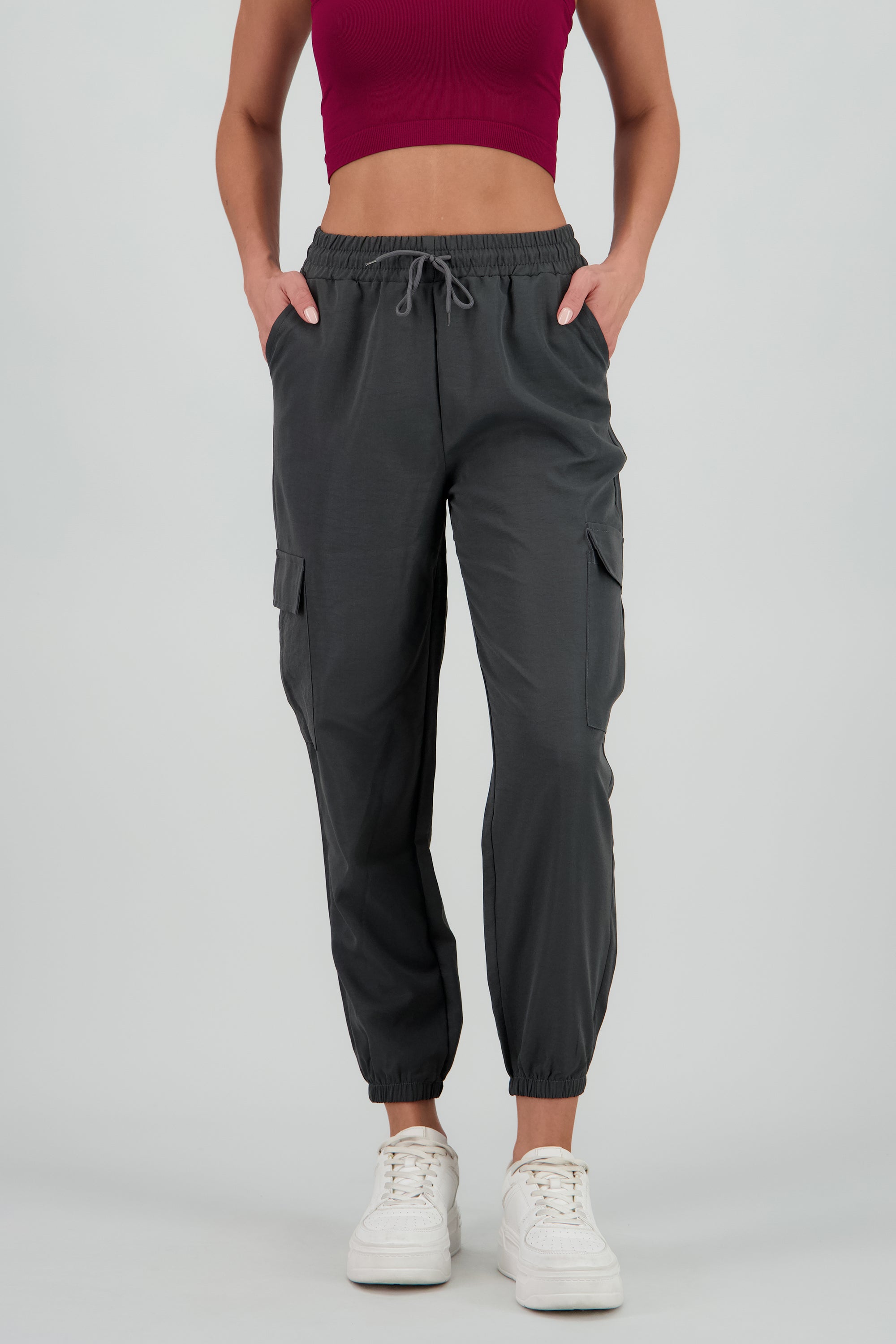 Cargo jogger liso GRIS OBSCURO