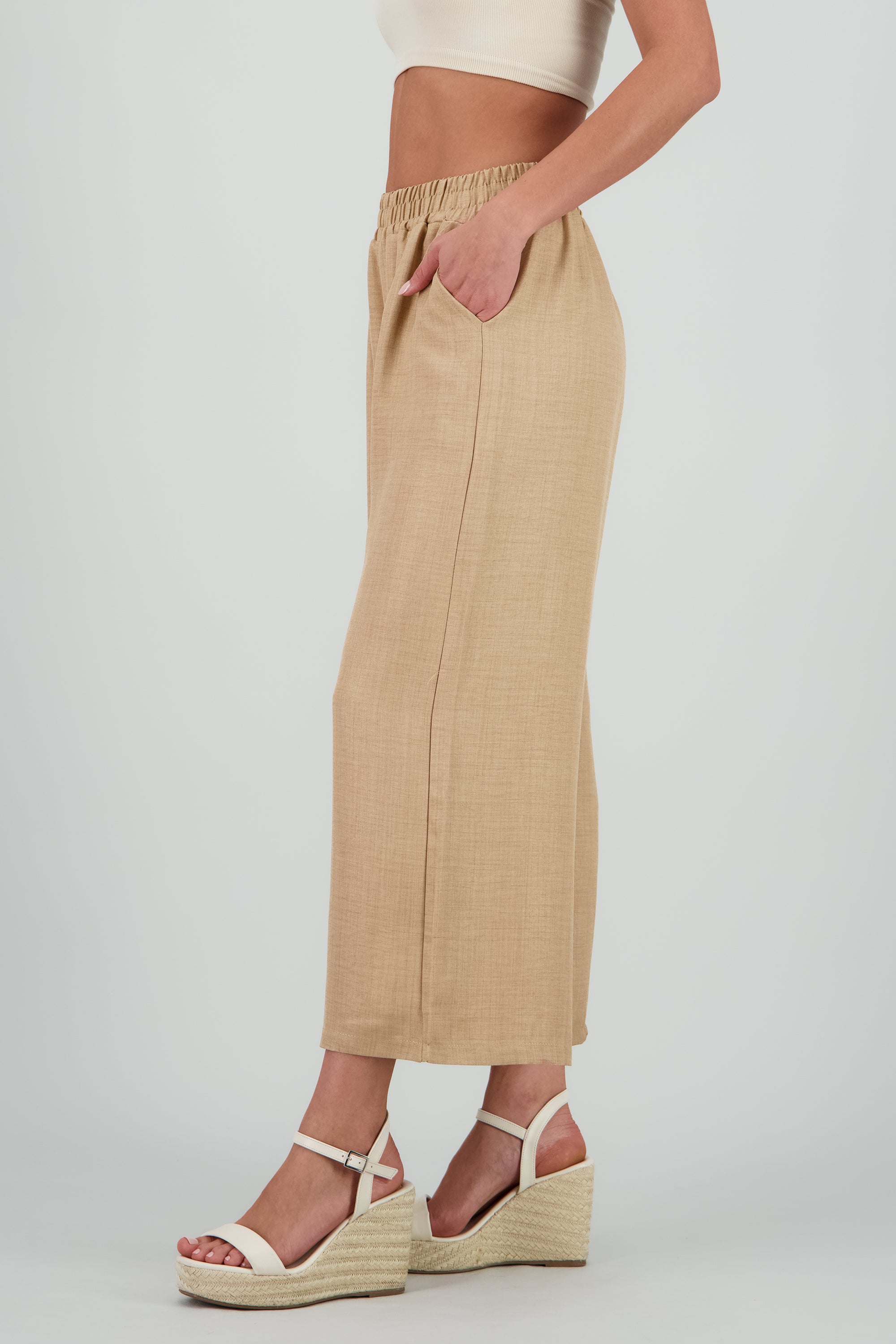 Pantalon textura BEIGE