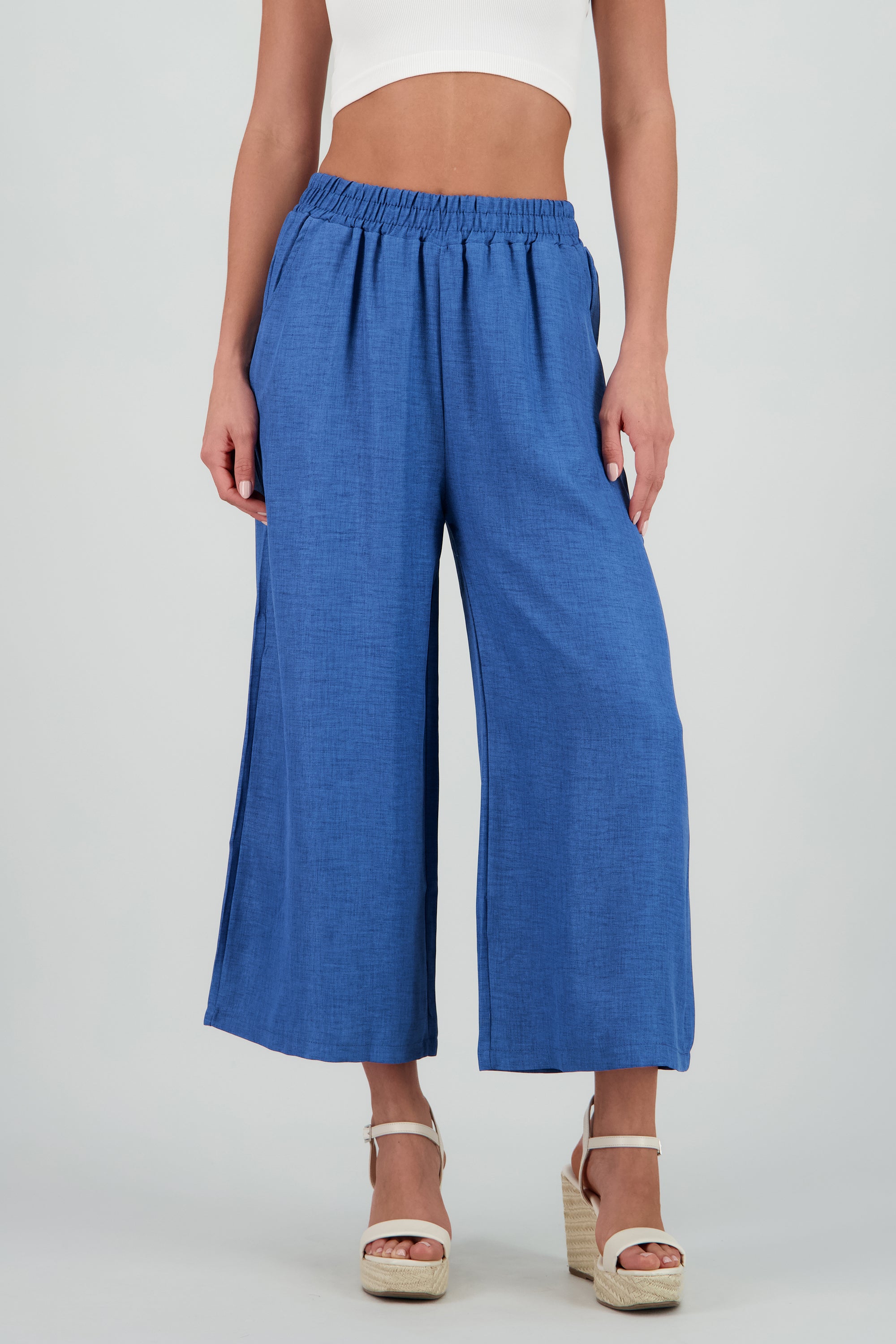 Pantalon textura AZUL
