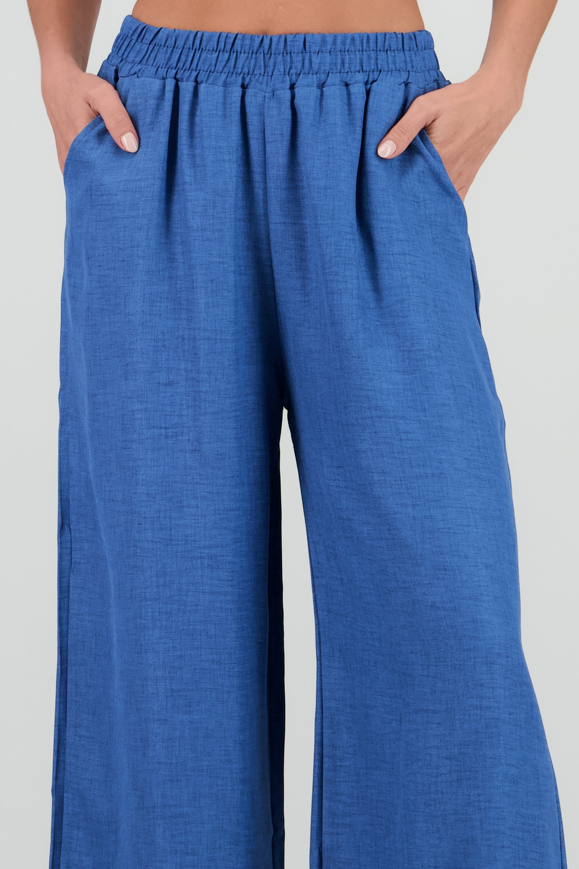 Pantalon textura AZUL