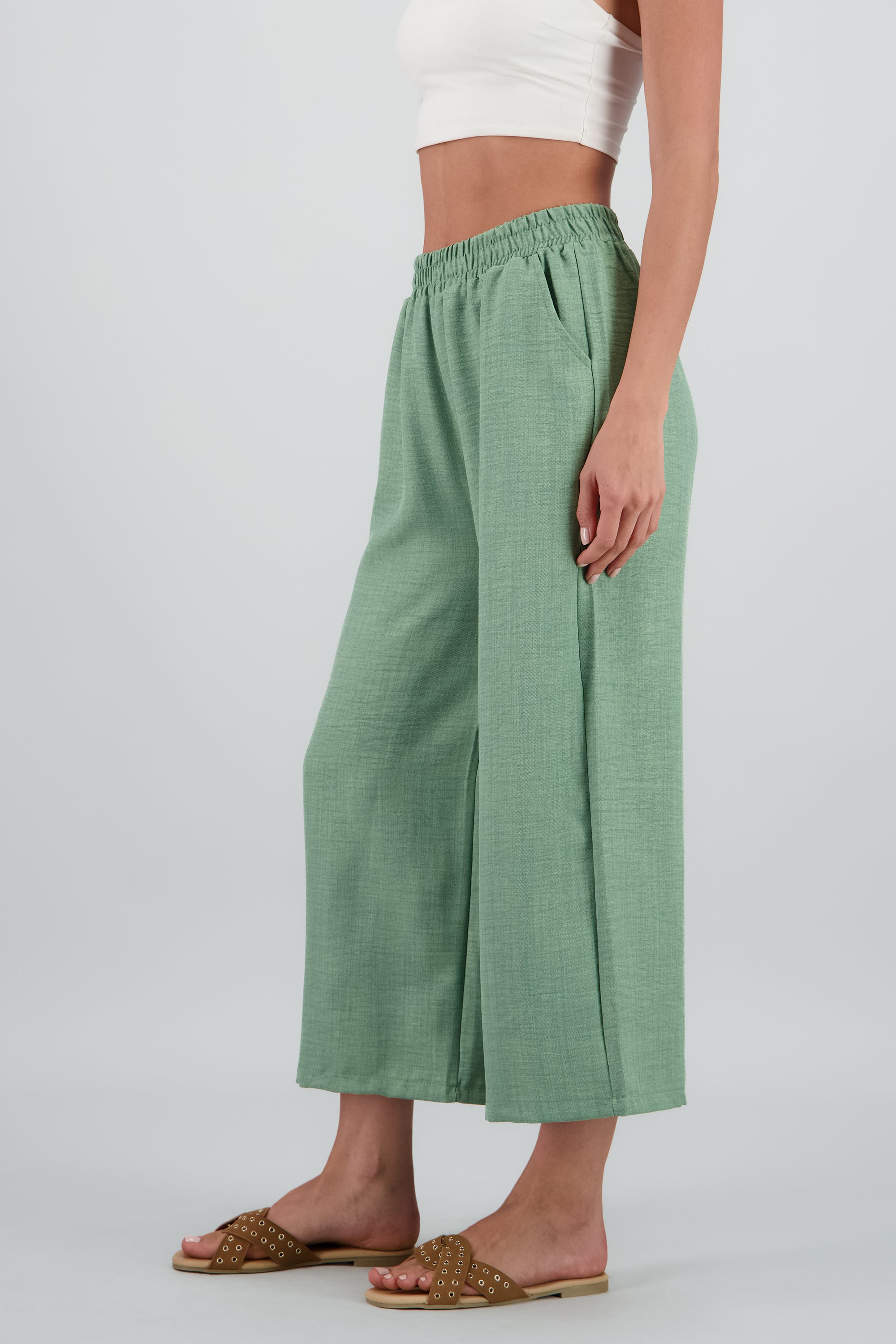 Pantalon textura VERDE
