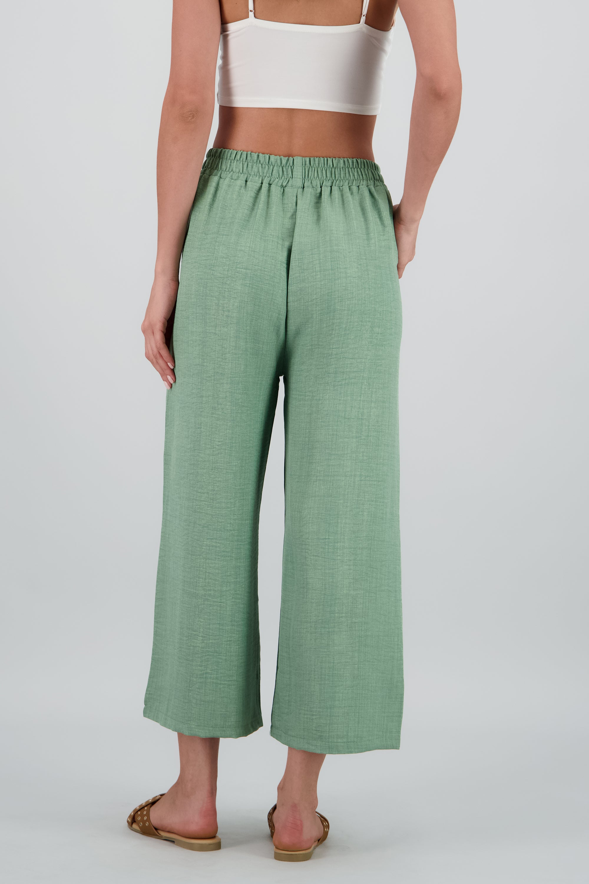Pantalon textura VERDE
