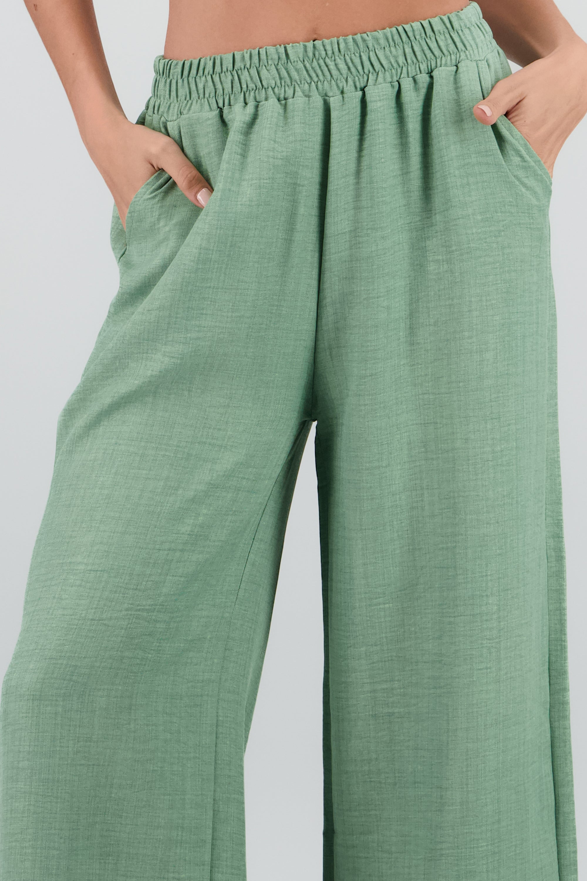 Pantalon textura VERDE