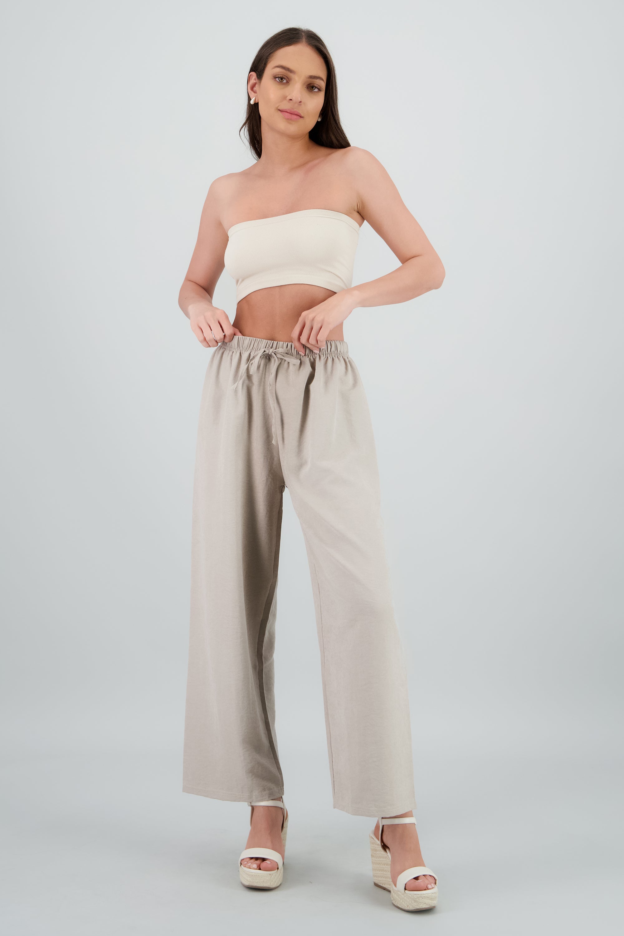 Pantalon liso BEIGE