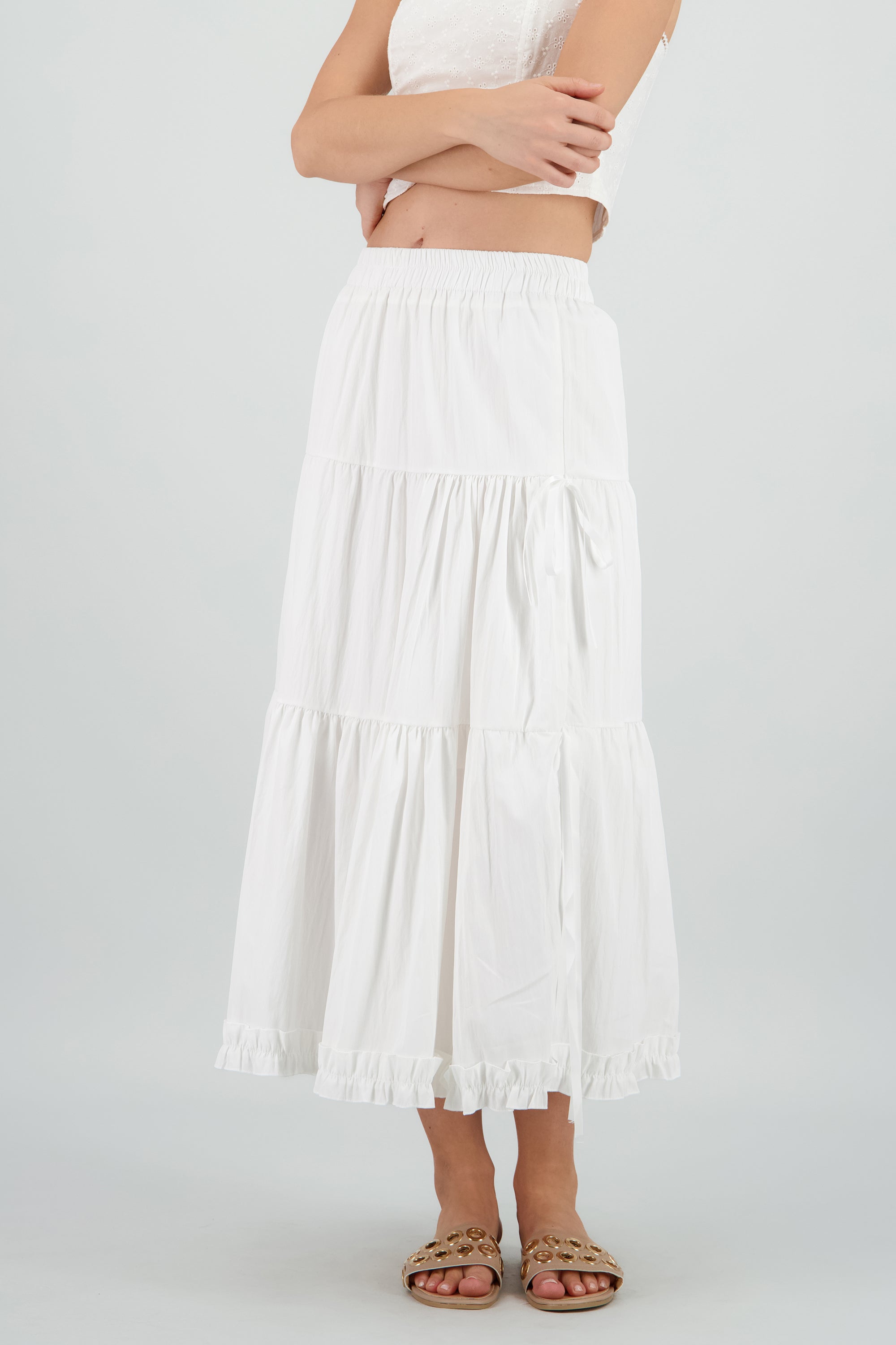 Maxi falda moños BLANCO