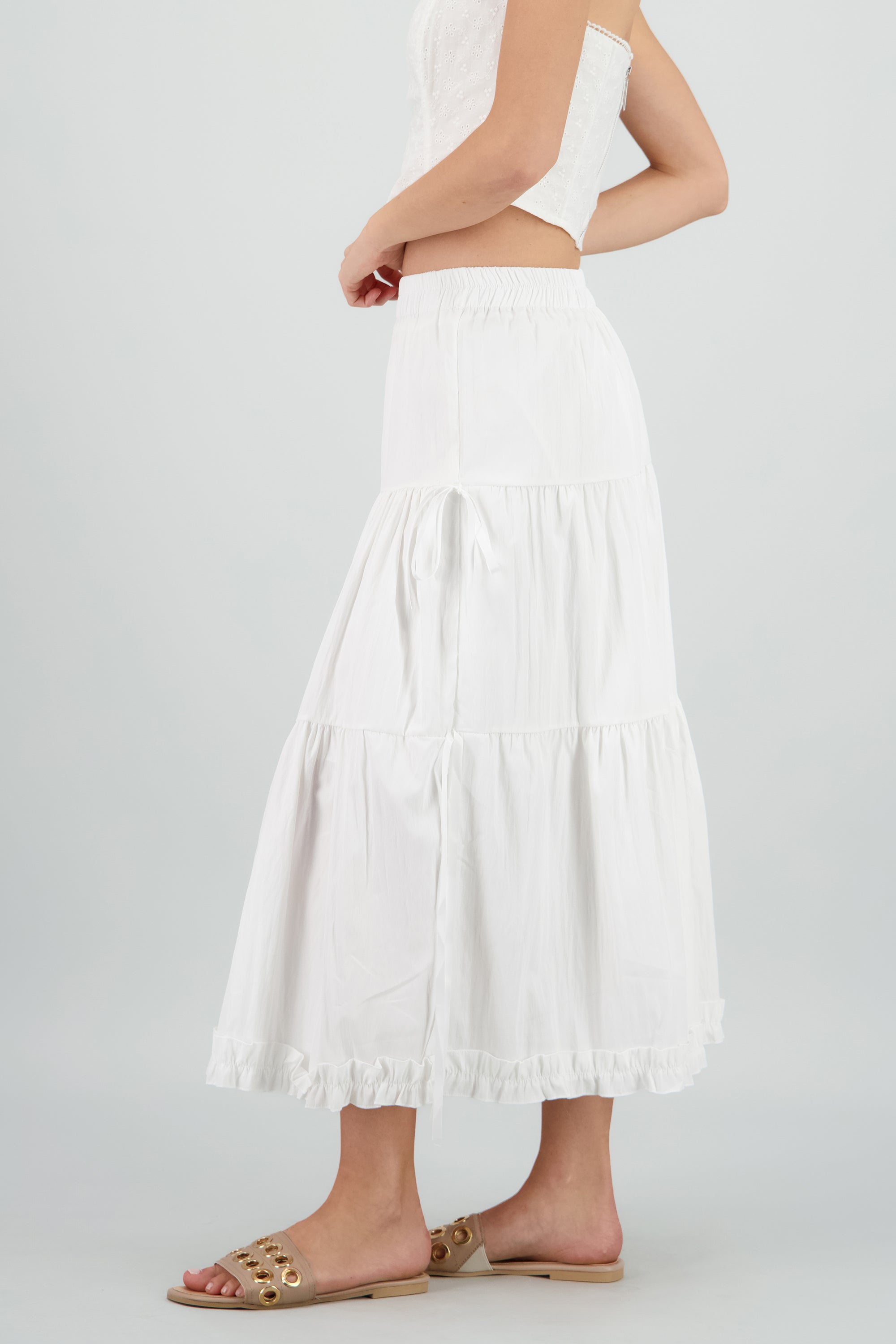 Maxi falda moños BLANCO