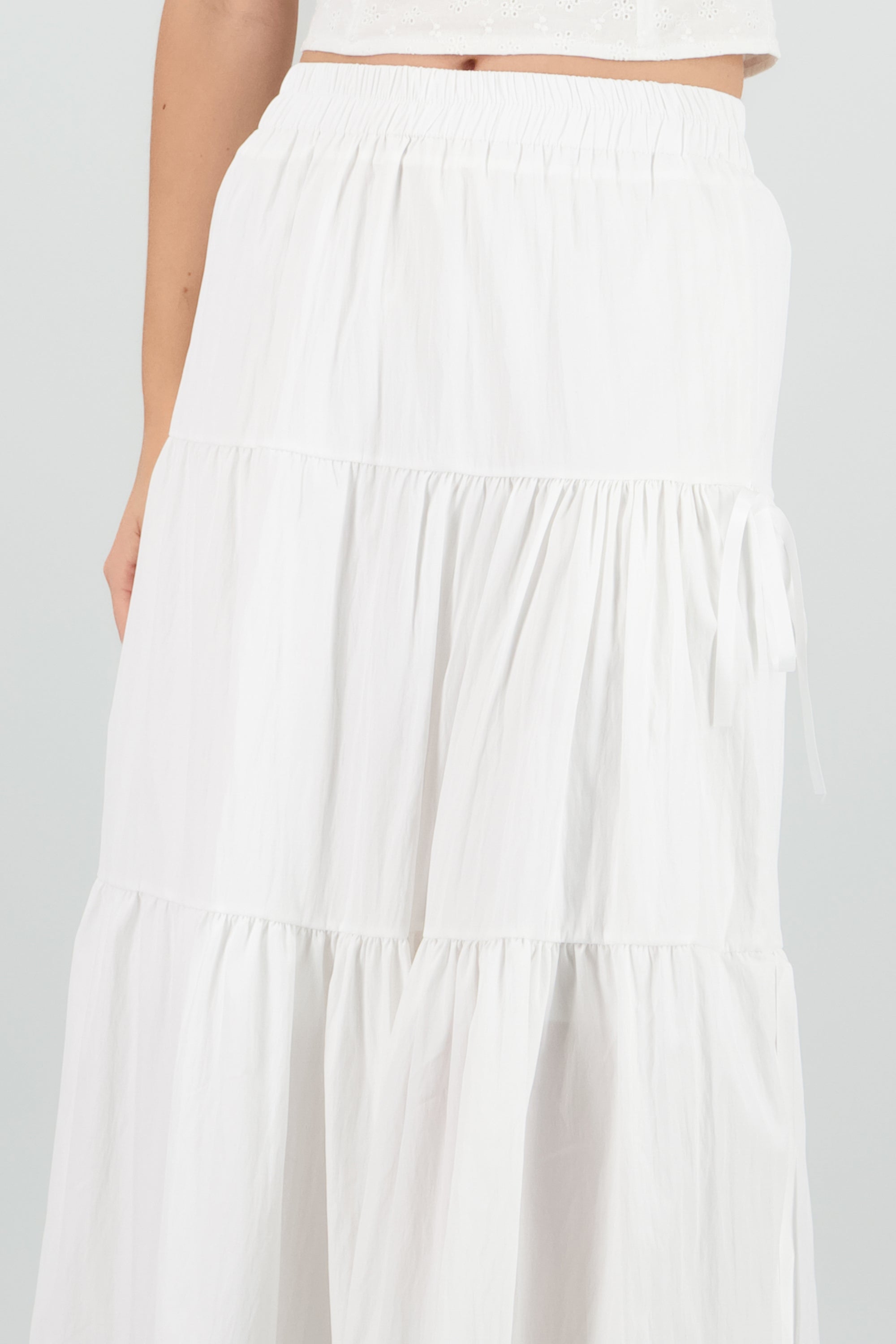 Maxi falda moños BLANCO