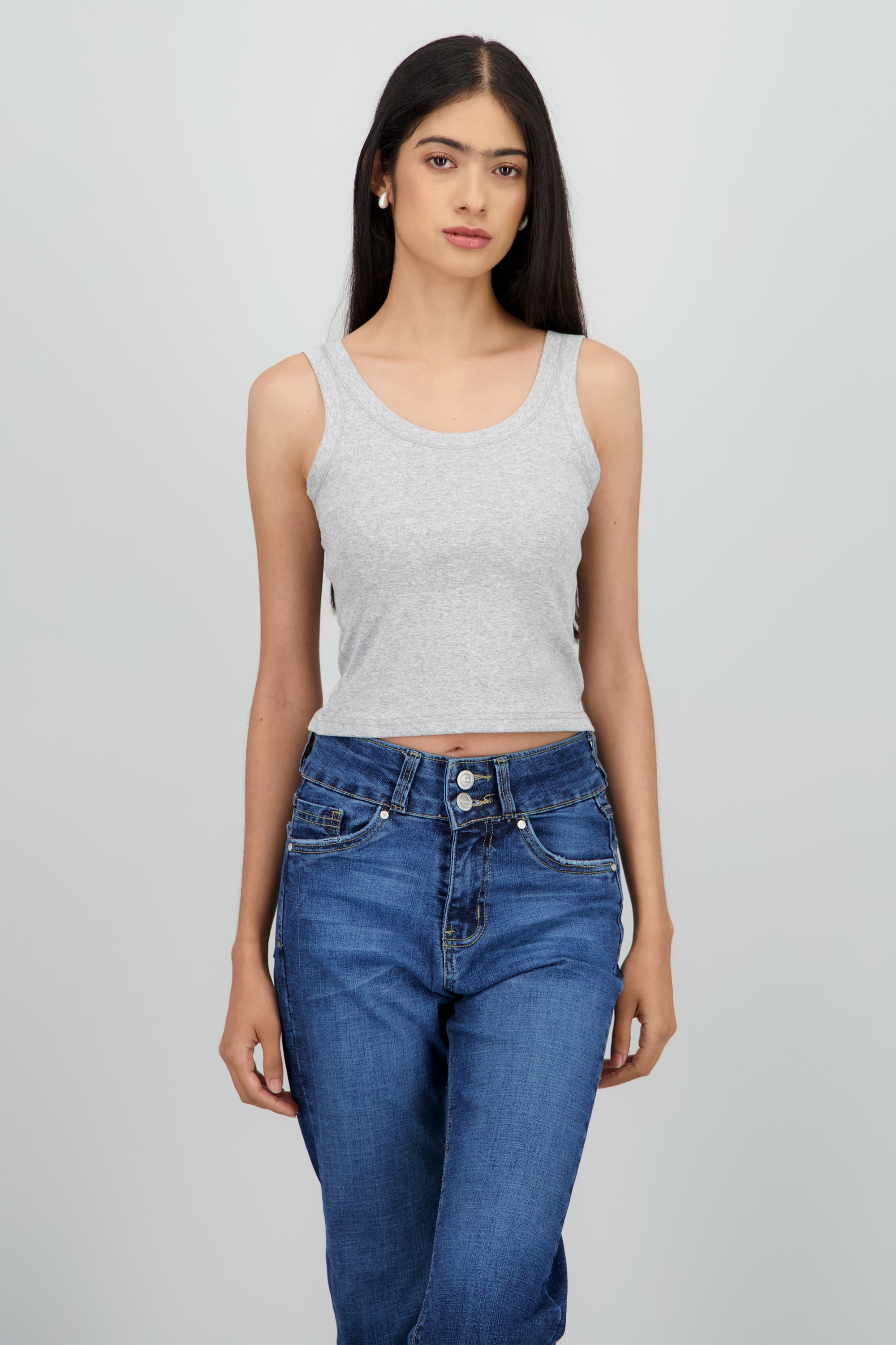 Top liso GRIS JASPE