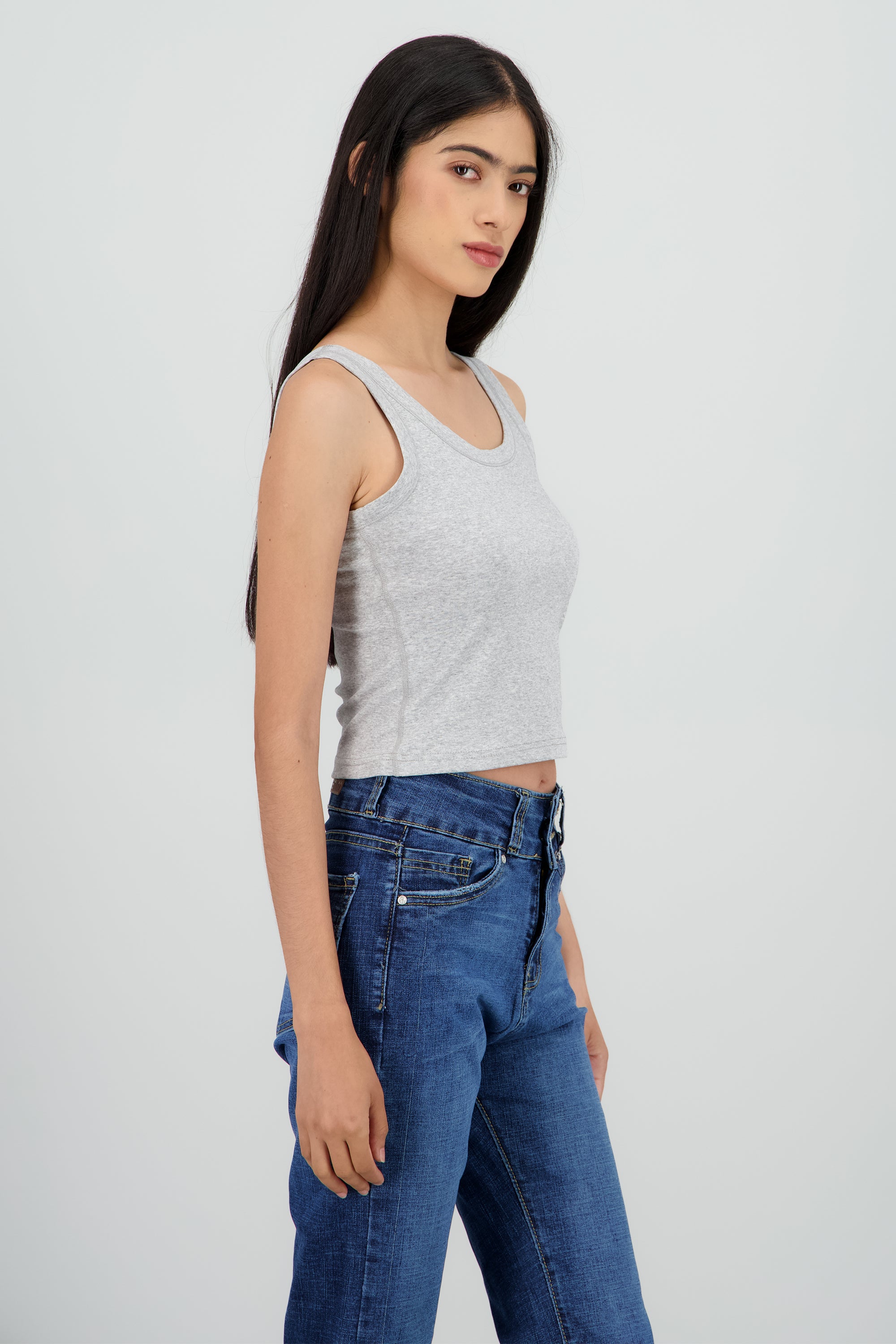Top liso GRIS JASPE
