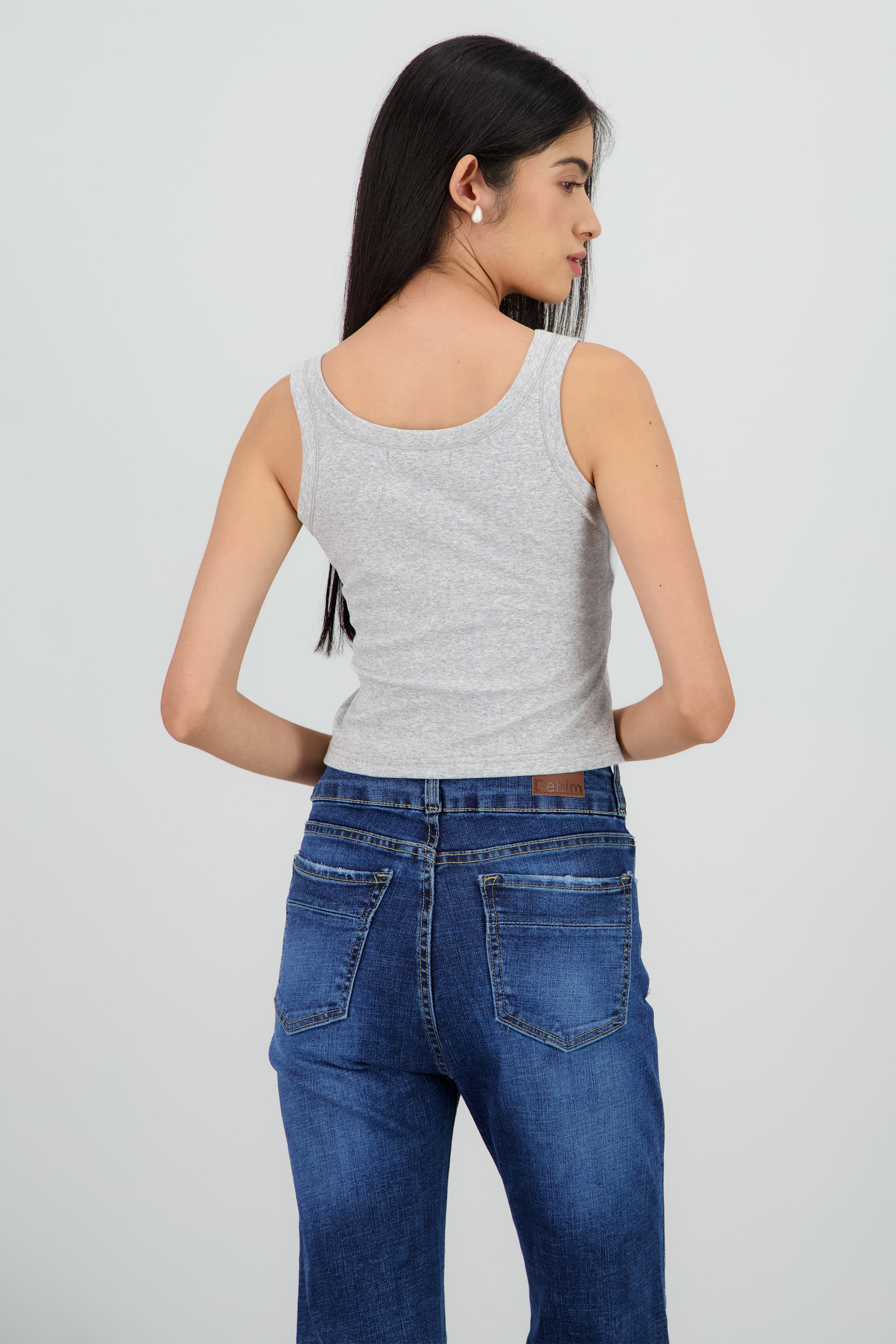 Top liso GRIS JASPE