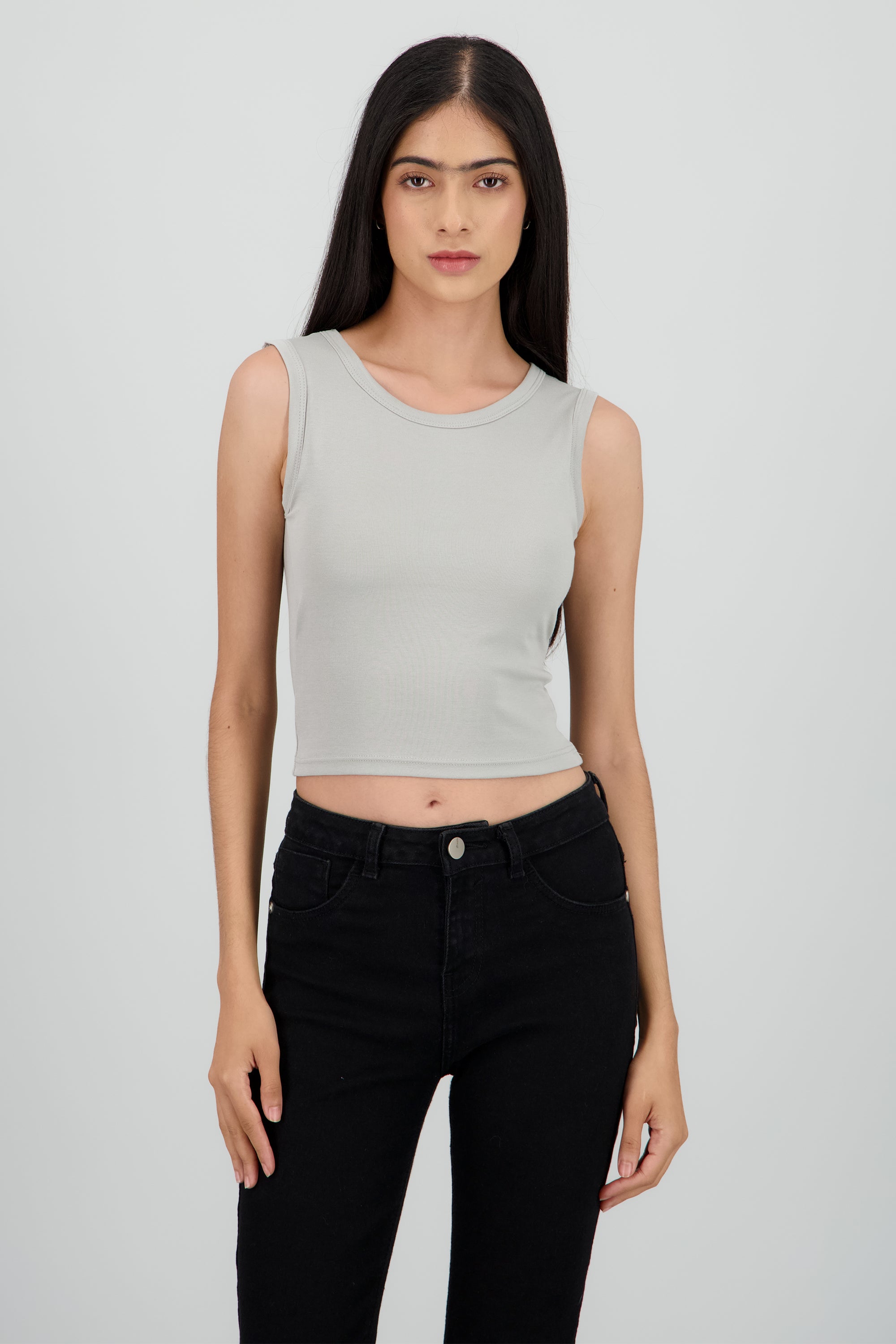 Tank top lisa con copas GREIGE