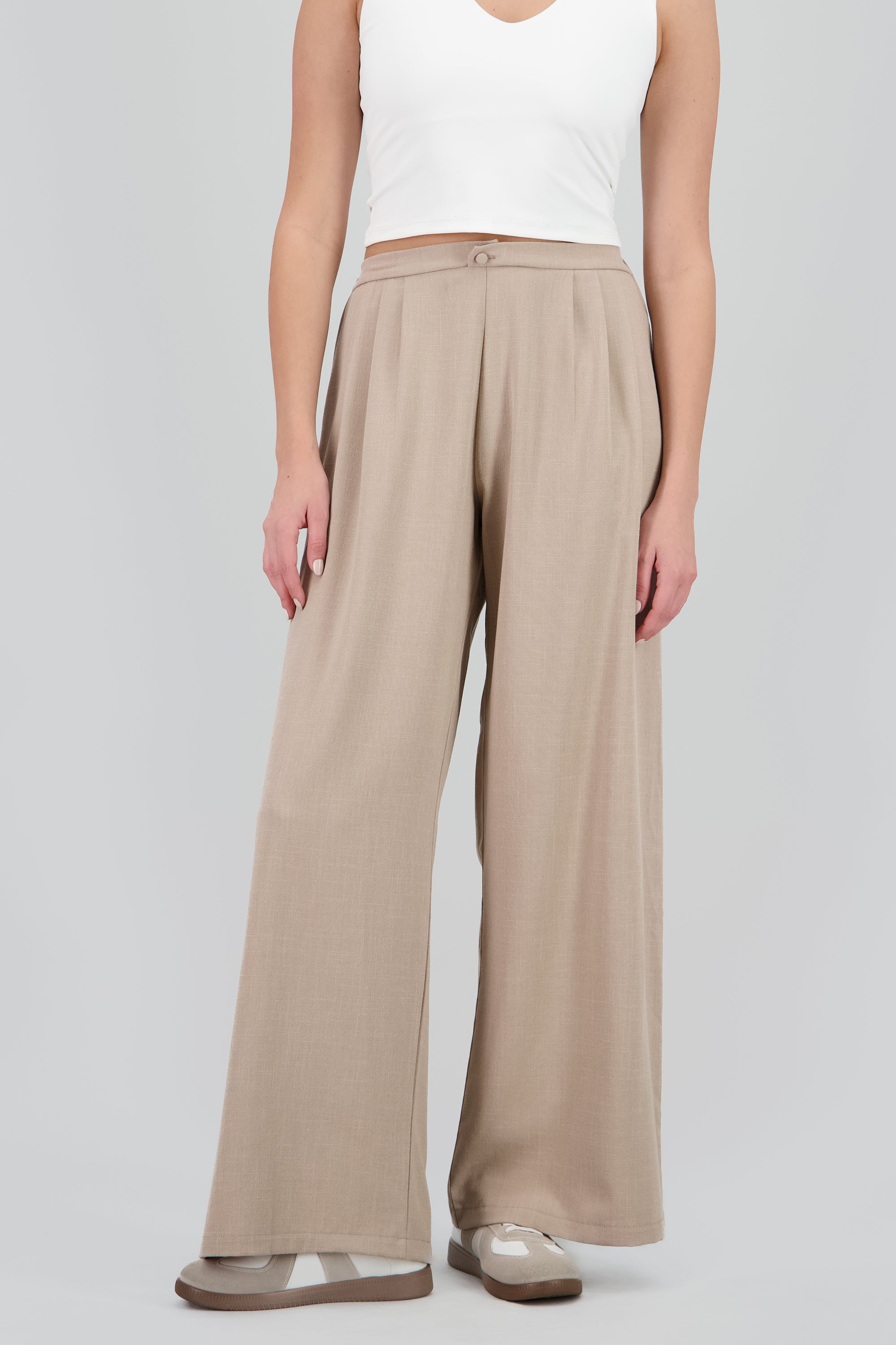 Pantalon vestir pinzas mini pretina KHAKI