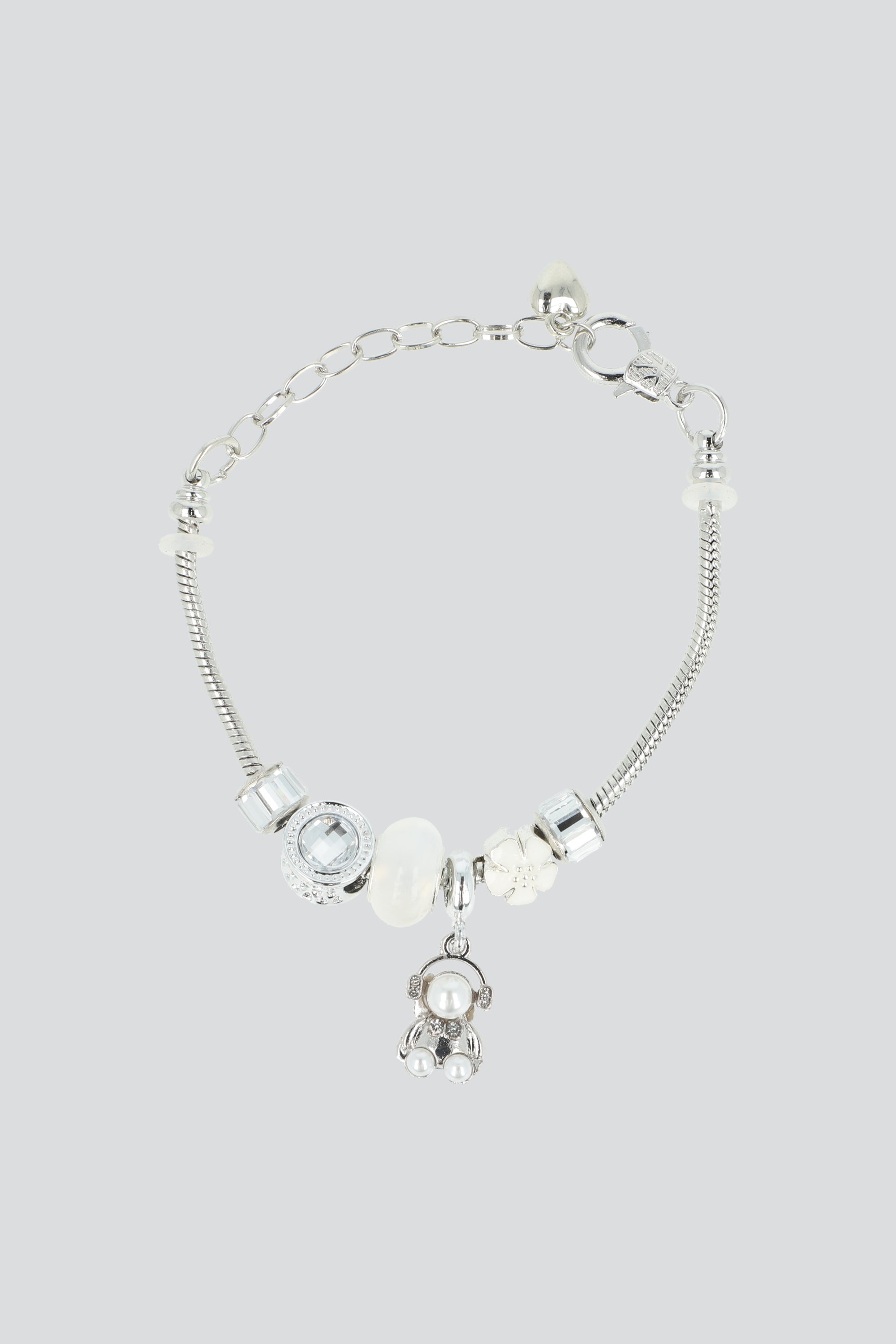 Pulsera resorte charms espacio PLATA