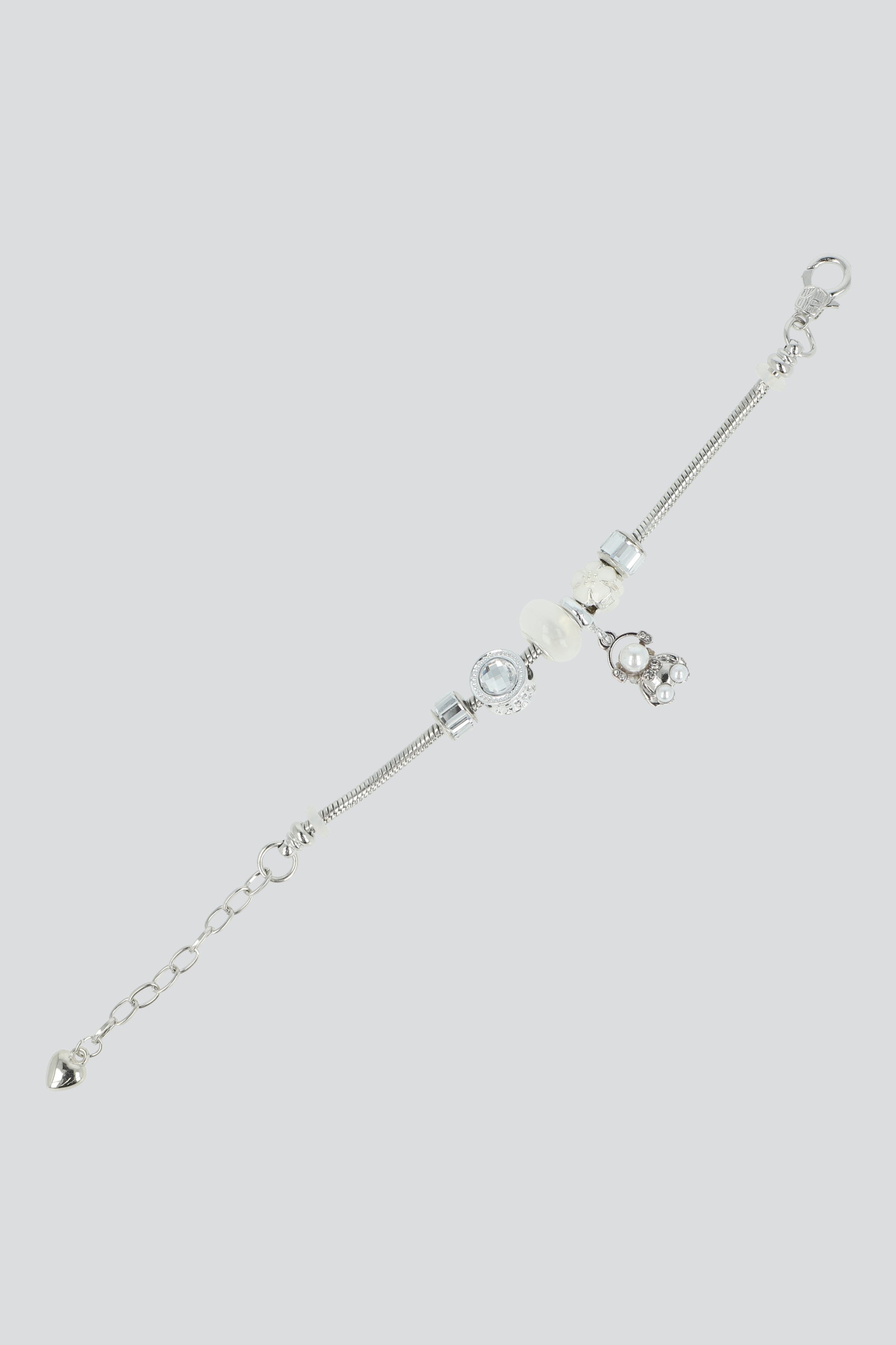 Pulsera resorte charms espacio PLATA