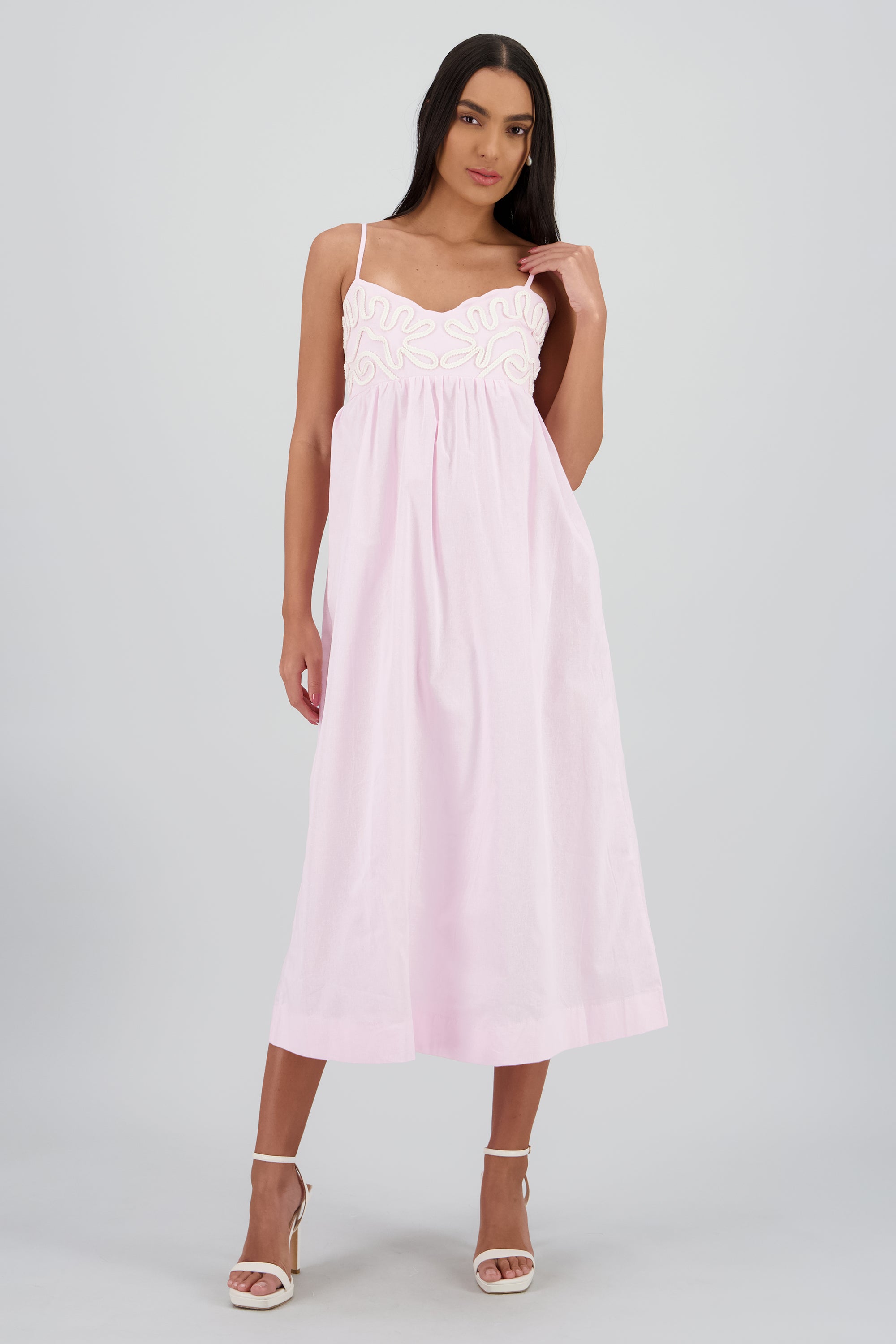 Maxi vestido piping ROSA