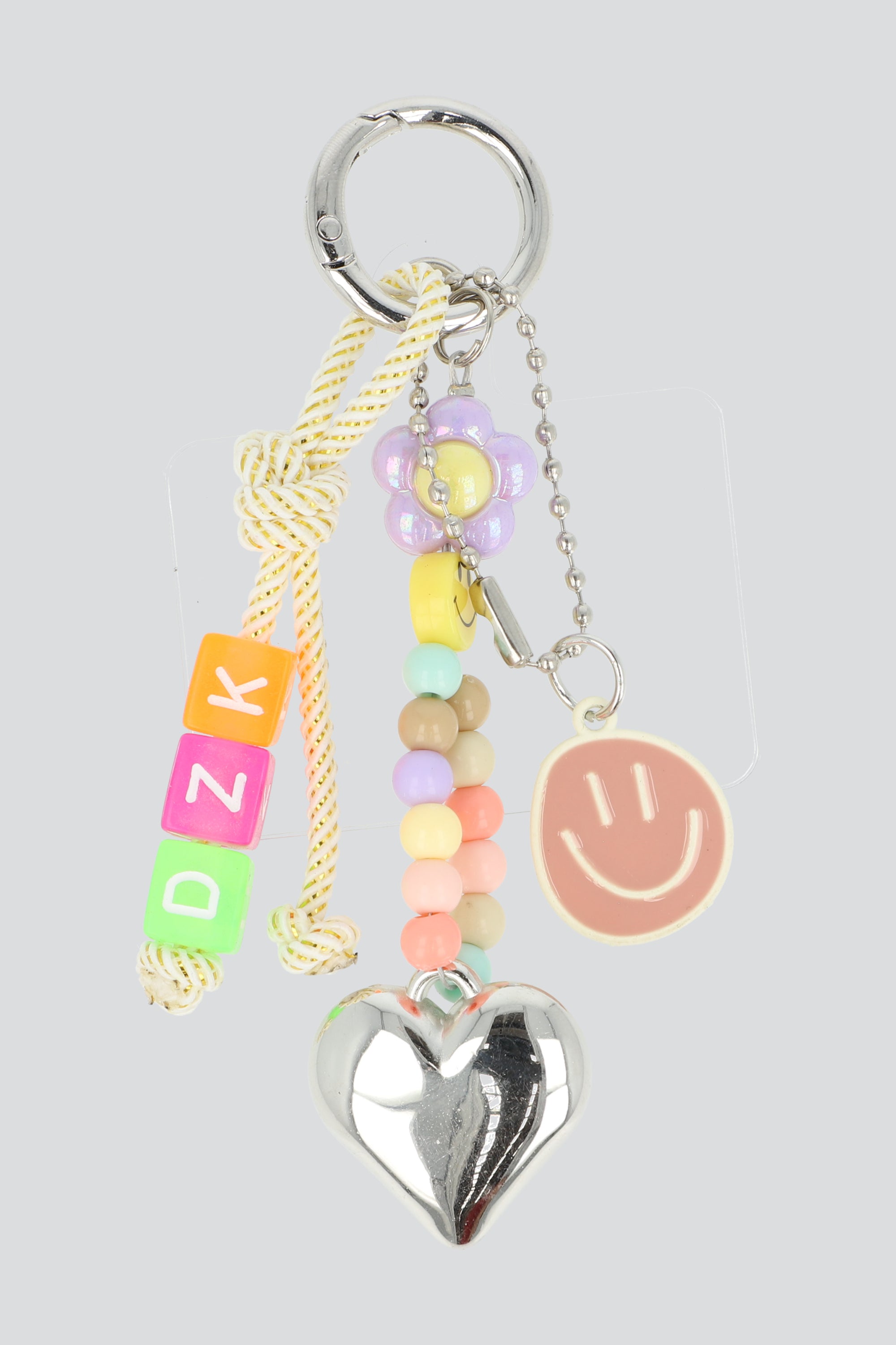 Charm para cel tiras corazon MULTICOLOR