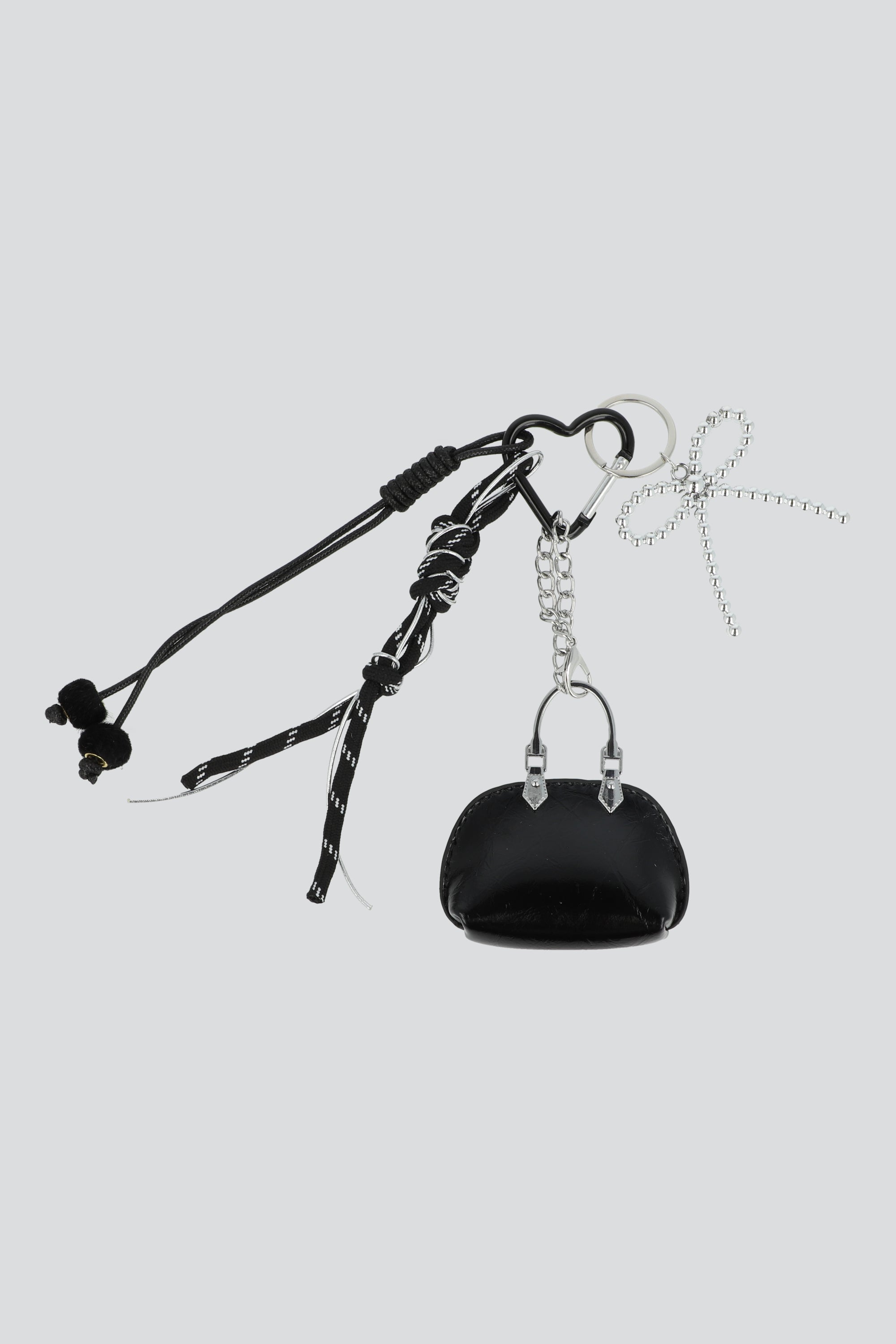 LLAVERO TIRAS MINI BOLSA BC NEGRO