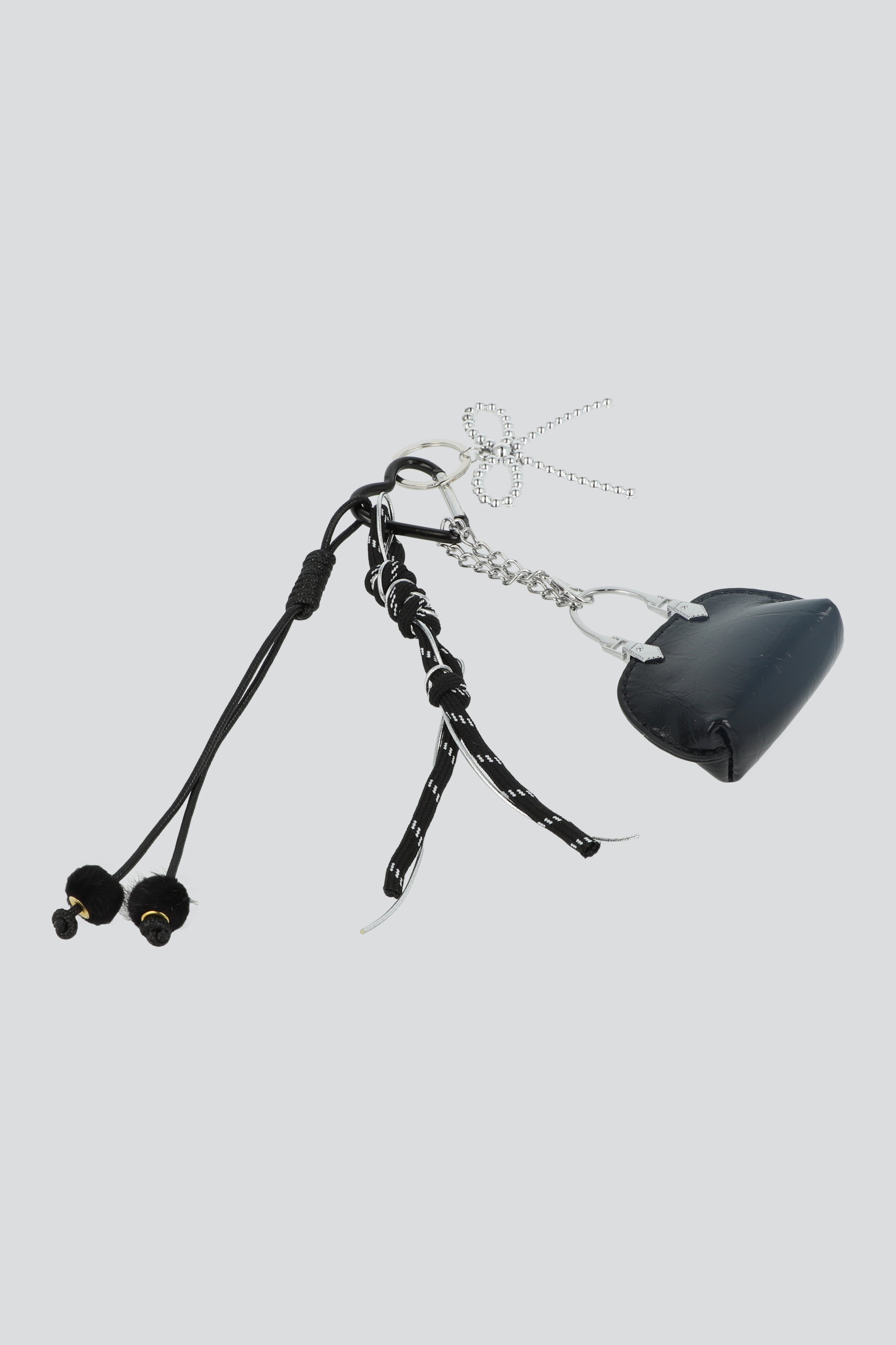 LLAVERO TIRAS MINI BOLSA BC NEGRO