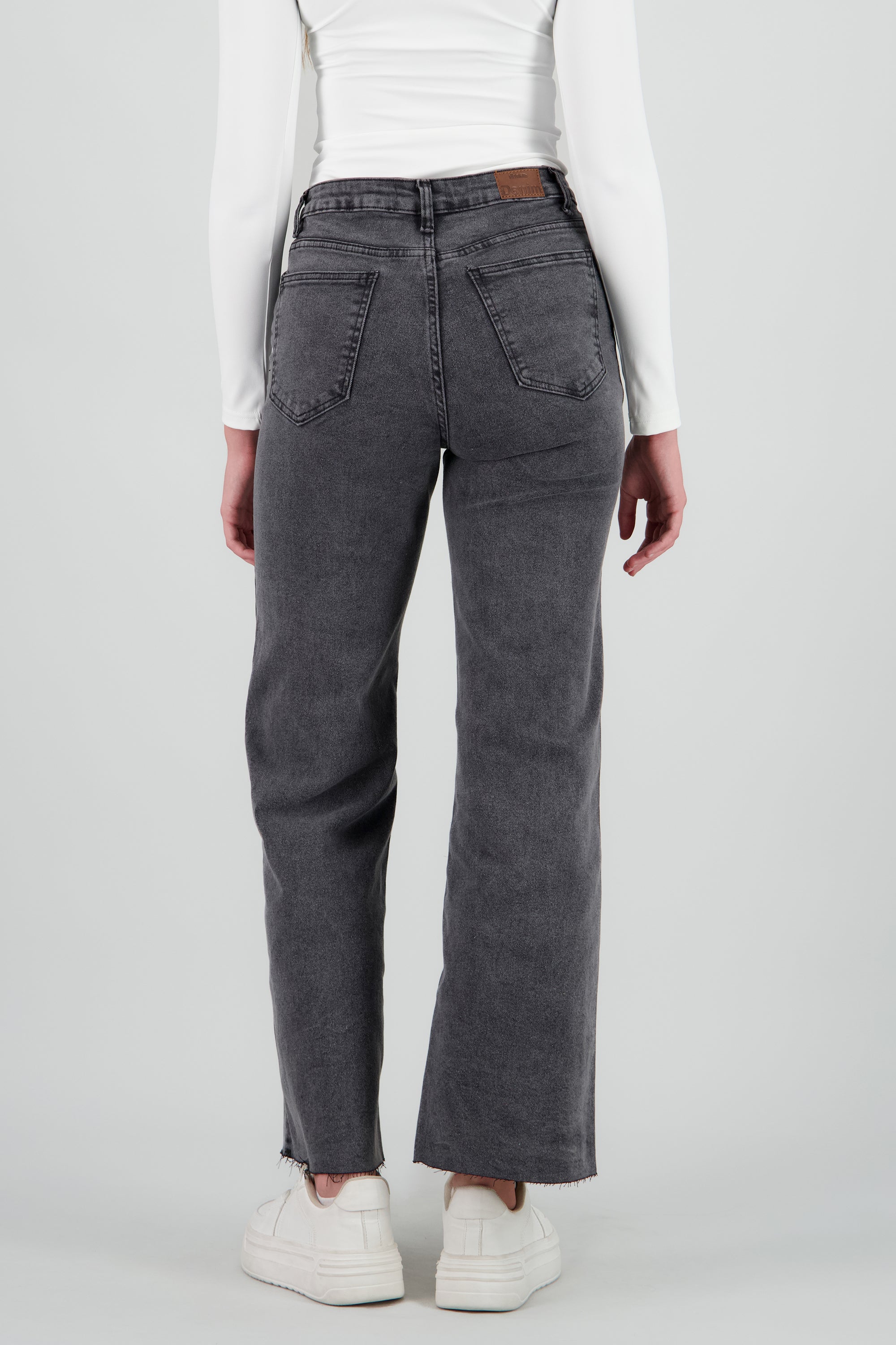 Jeans wide leg confort GRIS CLARO