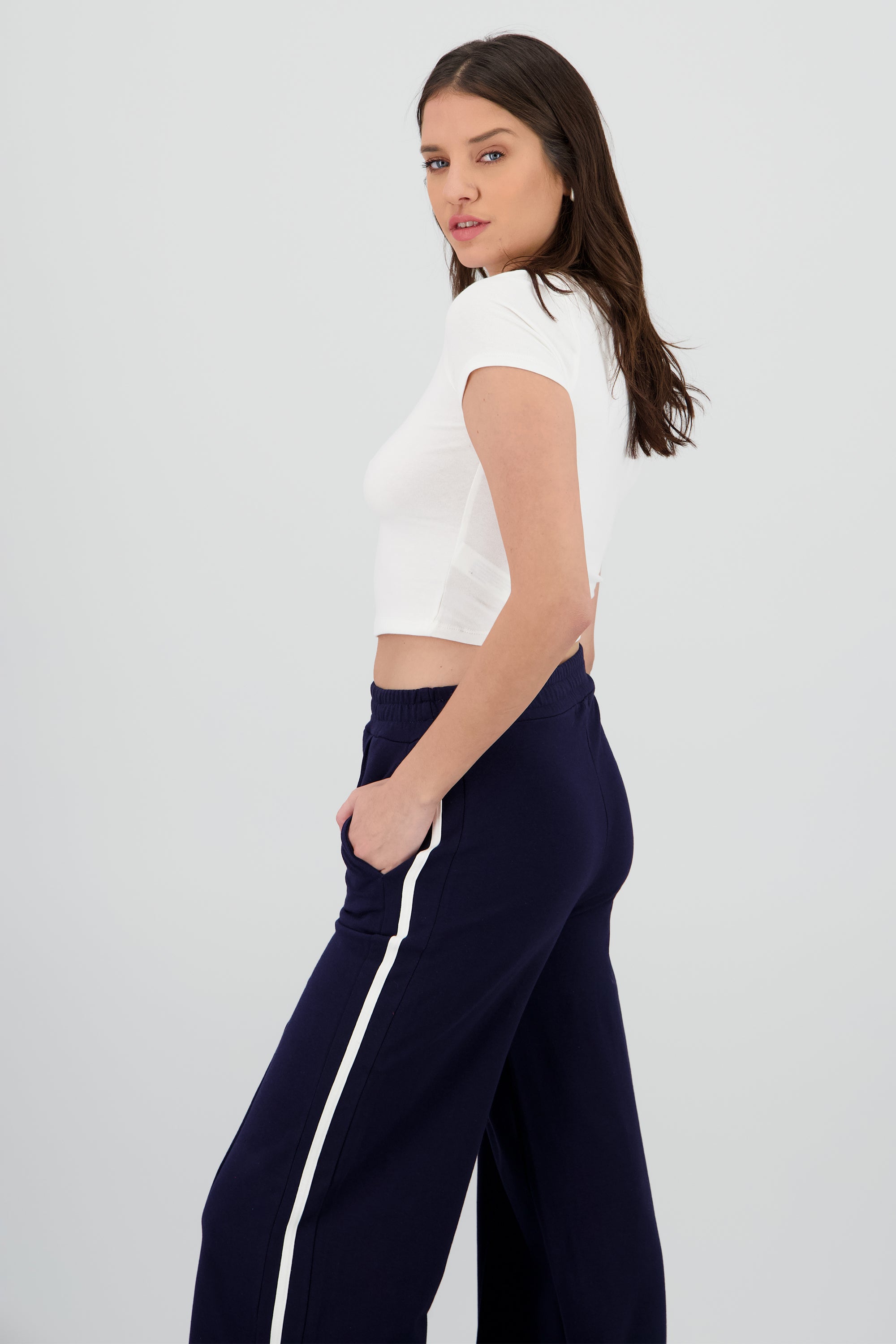 Top crop estampado fresas BLANCO