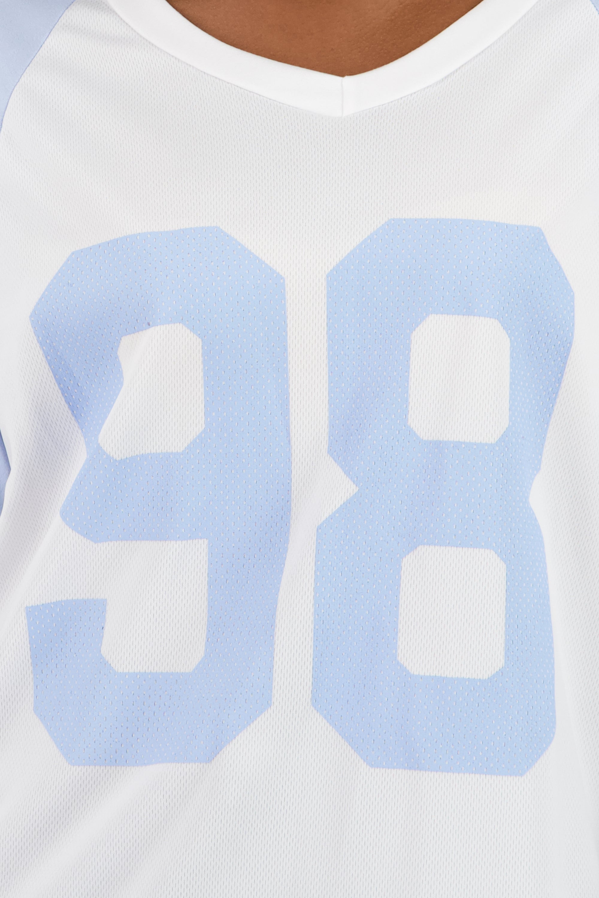 Playera oversized numero contraste AZUL COMBO