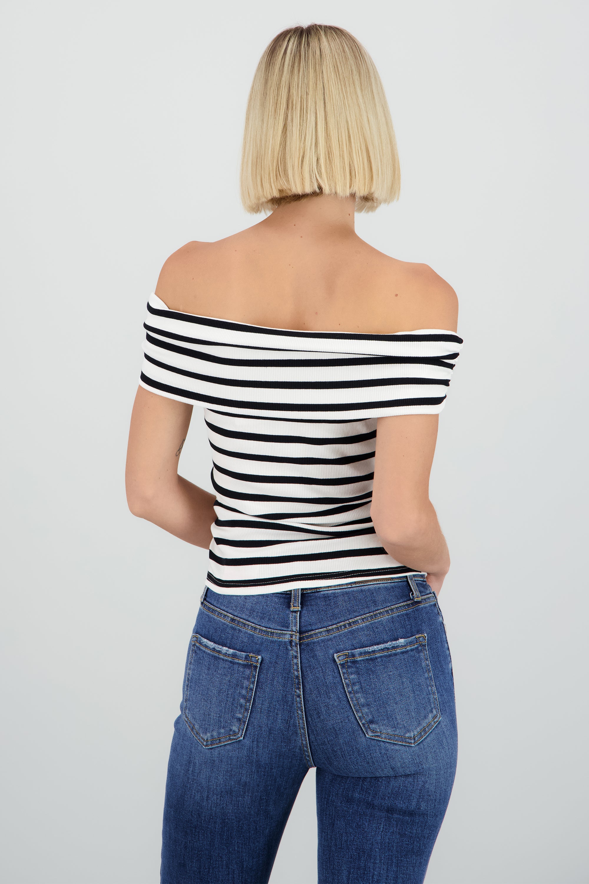 Top bandeau rayas NEGRO COMBO