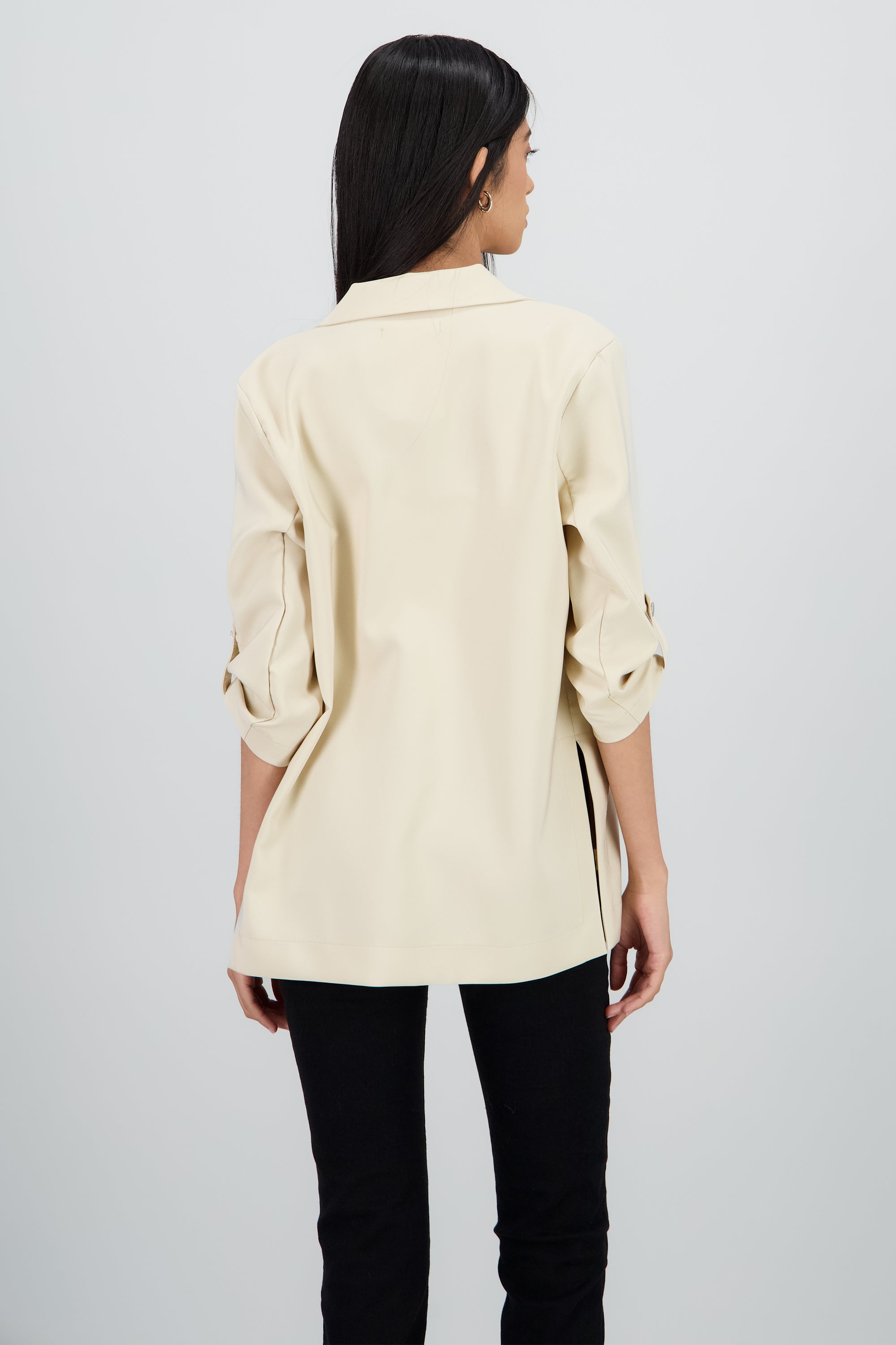 Saco Liso Manga Elevadores BEIGE