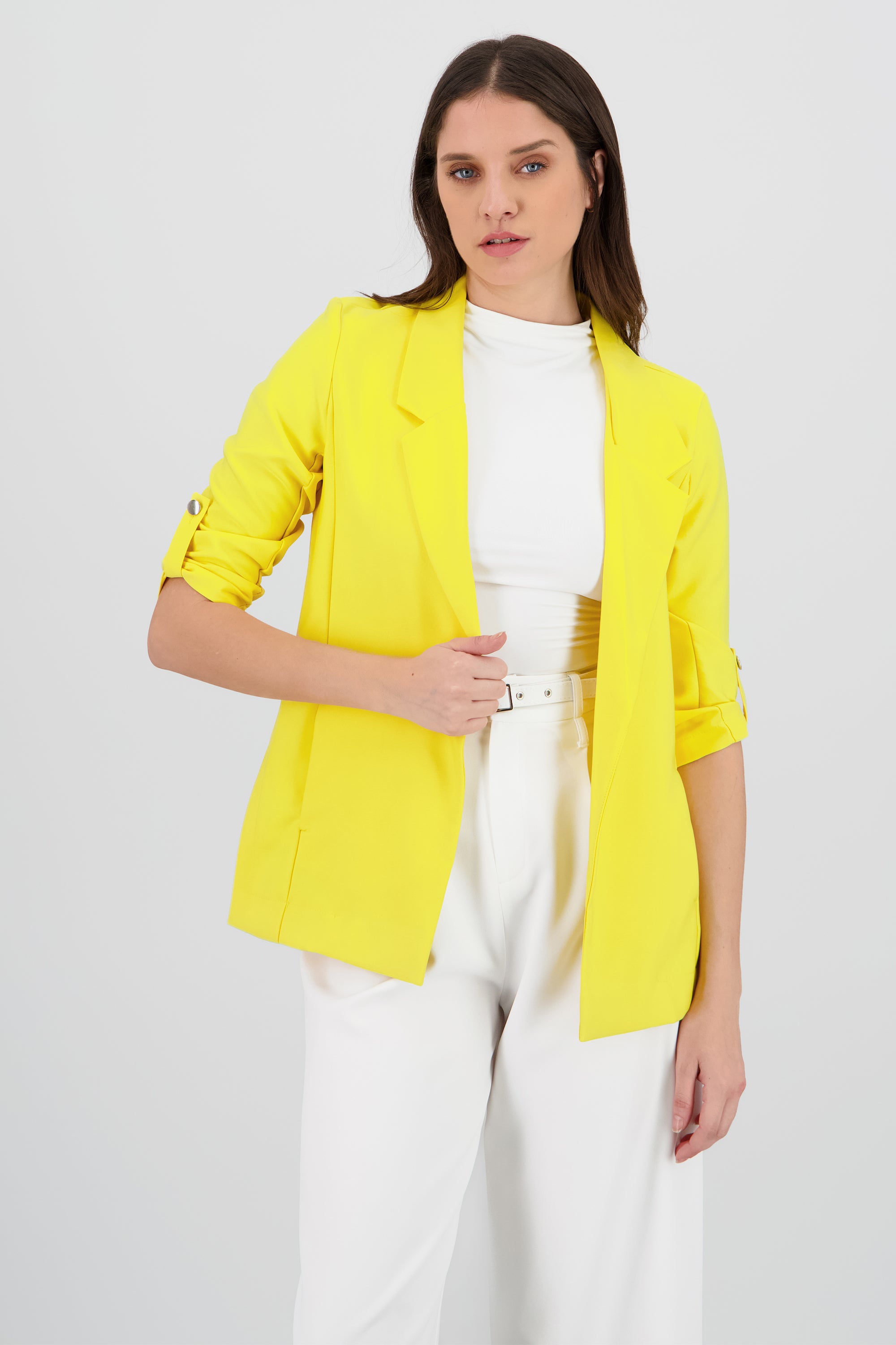 Saco Liso Manga Elevadores AMARILLO PASTEL