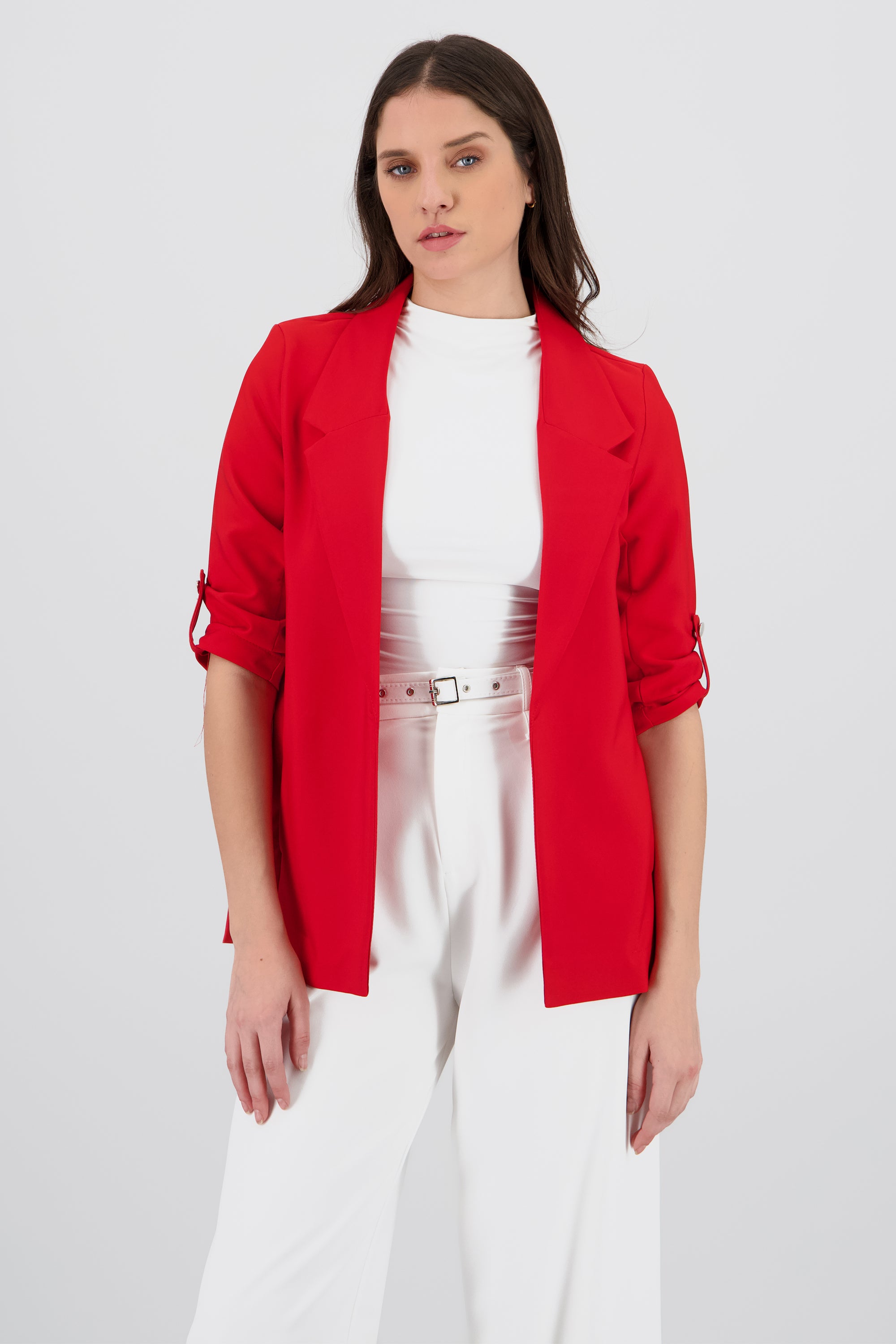 Saco Liso Manga Elevadores ROJO CEREZA