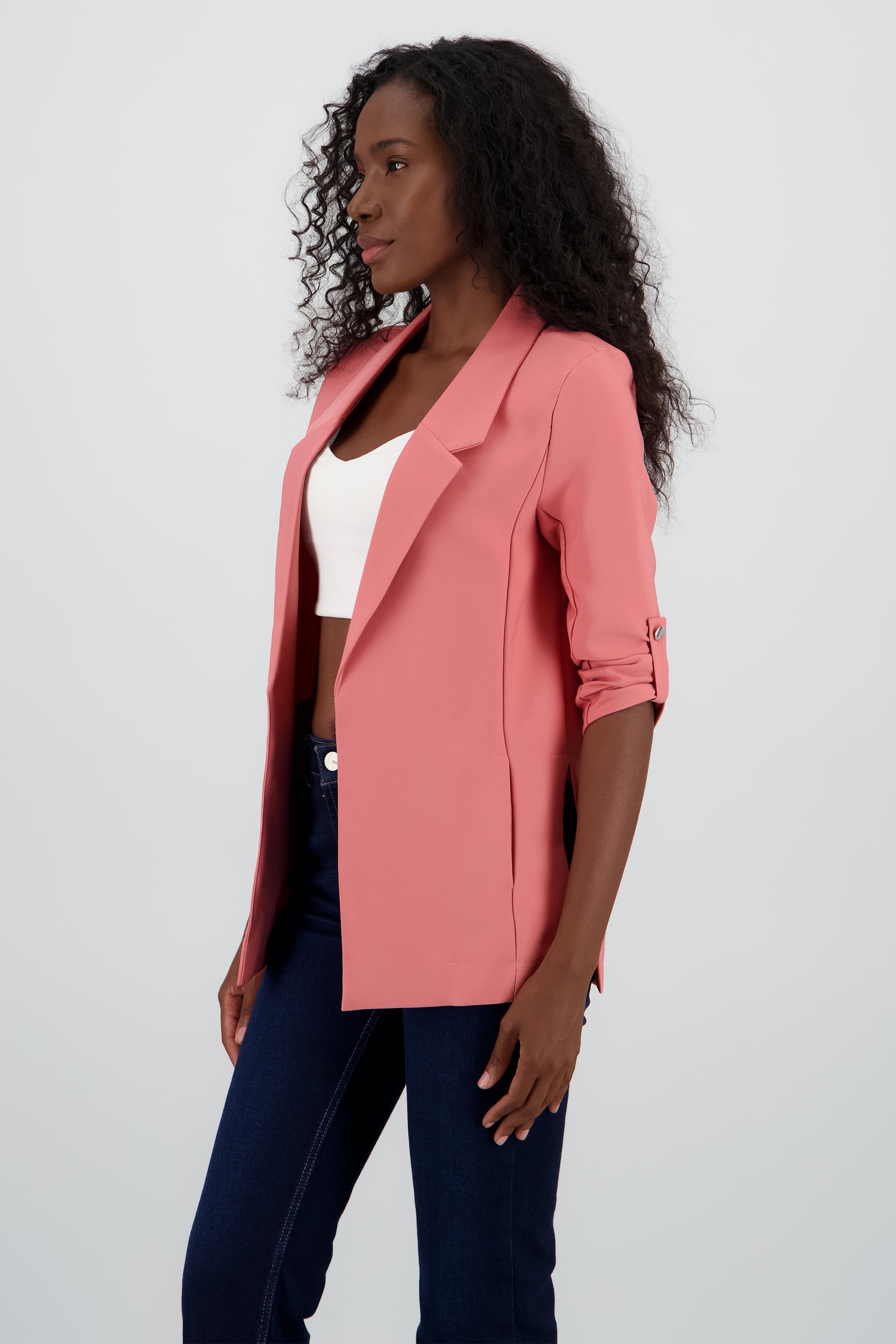 Saco Liso Manga Elevadores ROSA