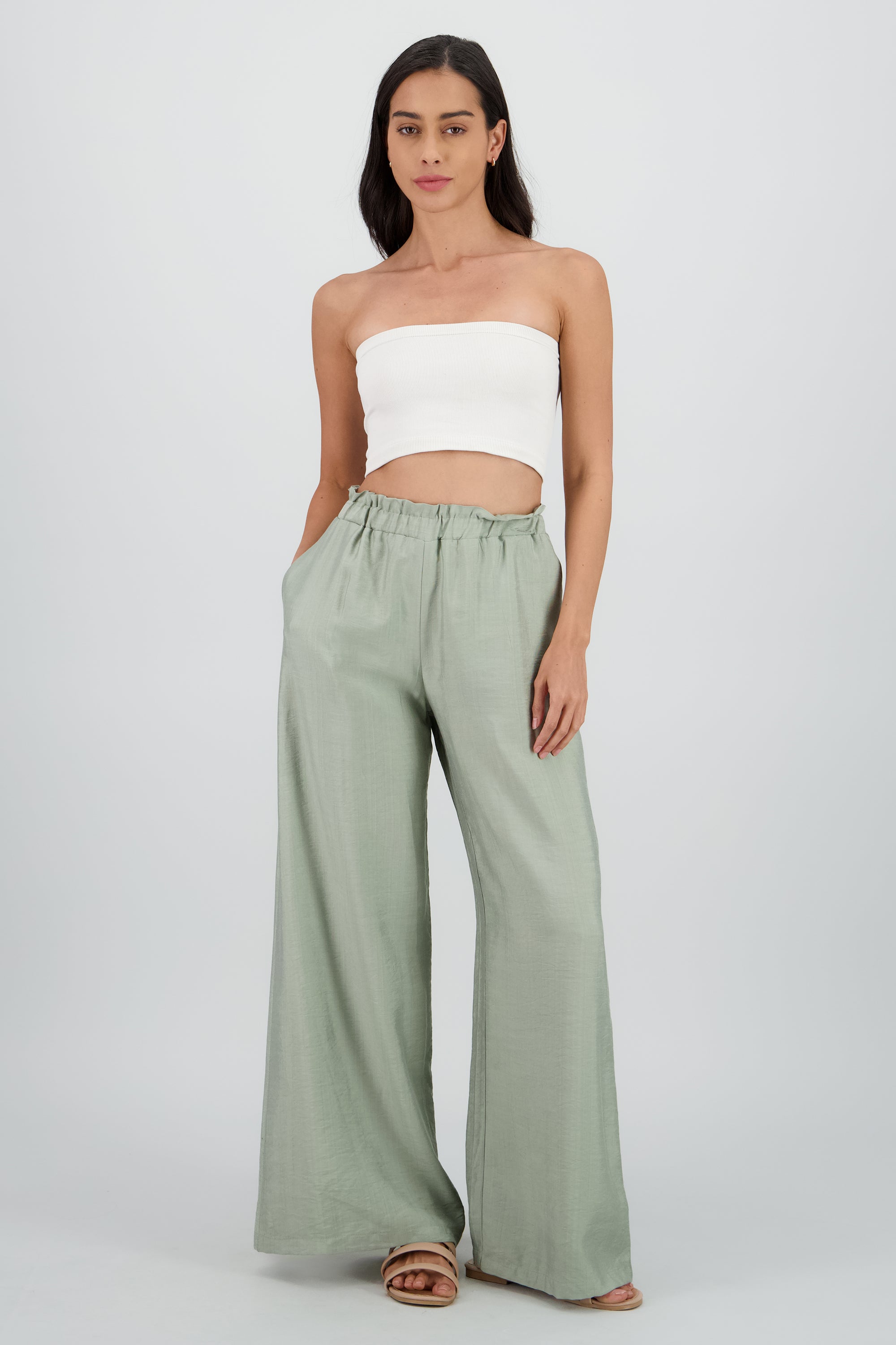 Pantalon fluido ligero detalle resorte SAGE