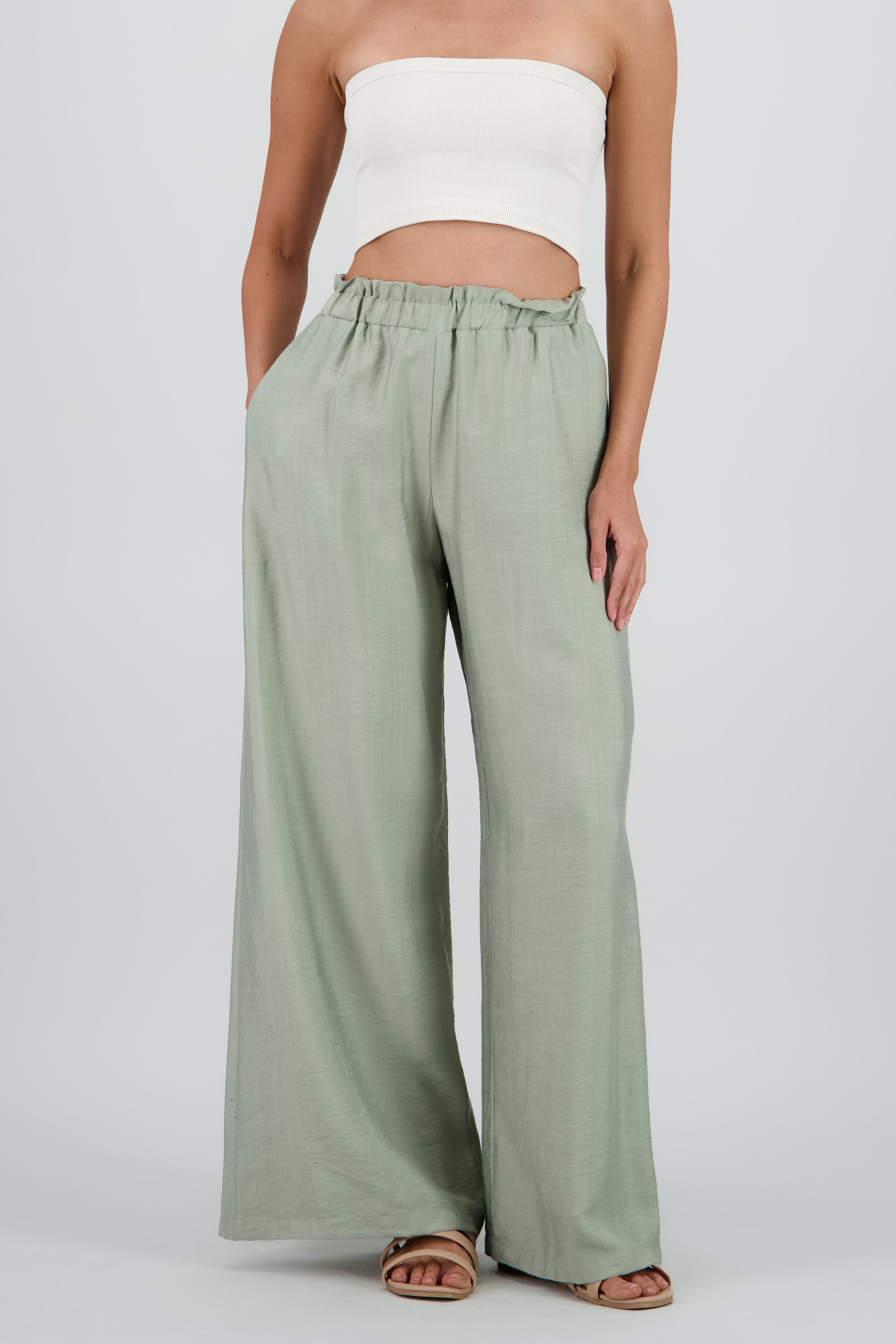 Pantalon fluido ligero detalle resorte SAGE