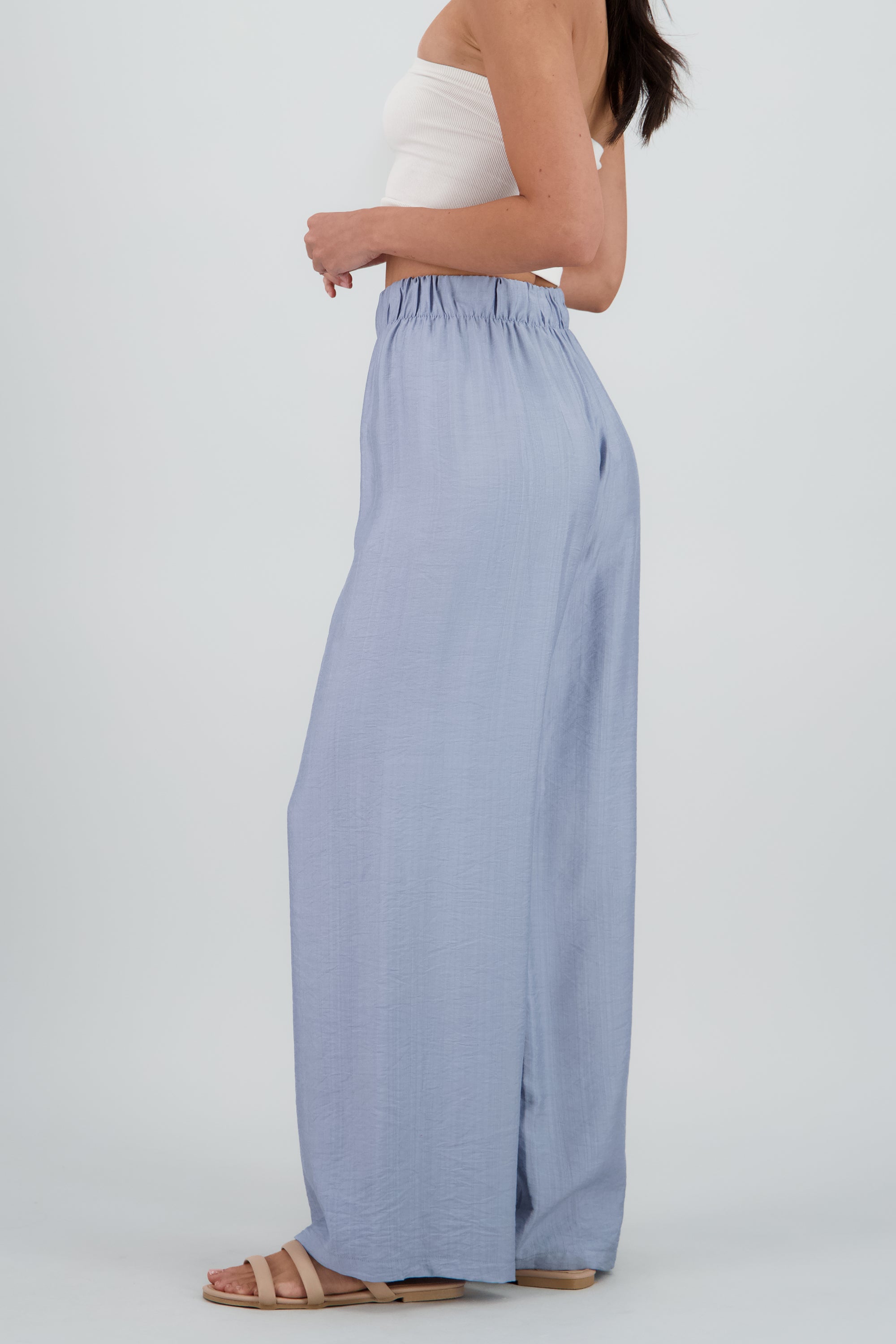 Pantalon wide leg ligero AZUL CIELO