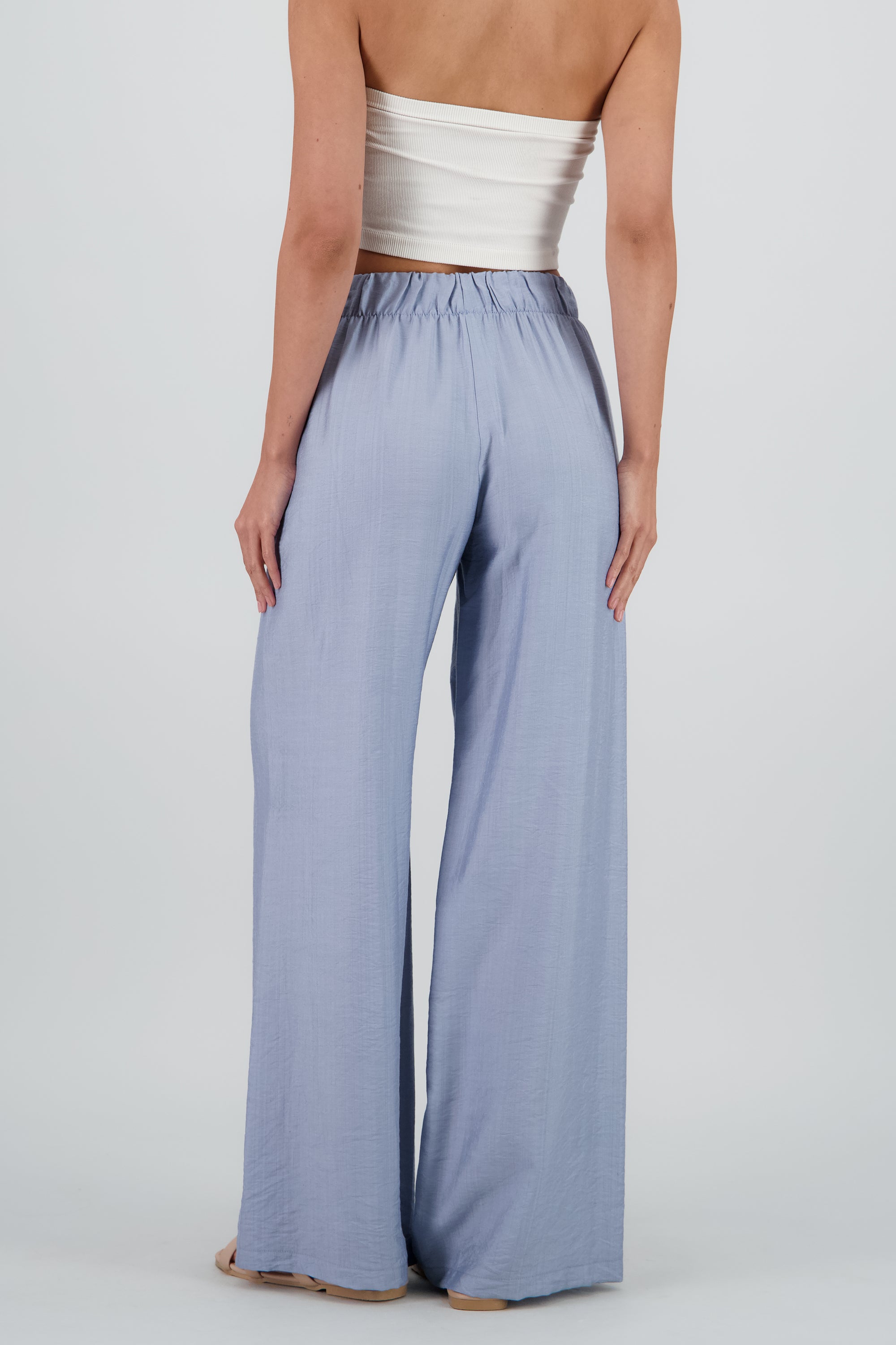 Pantalon wide leg ligero AZUL CIELO