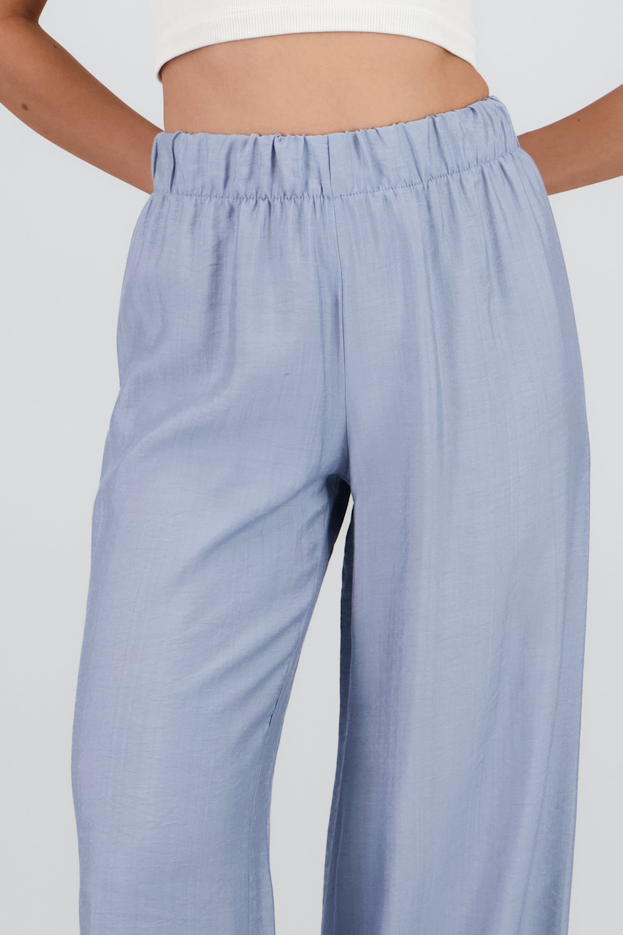 Pantalon wide leg ligero AZUL CIELO