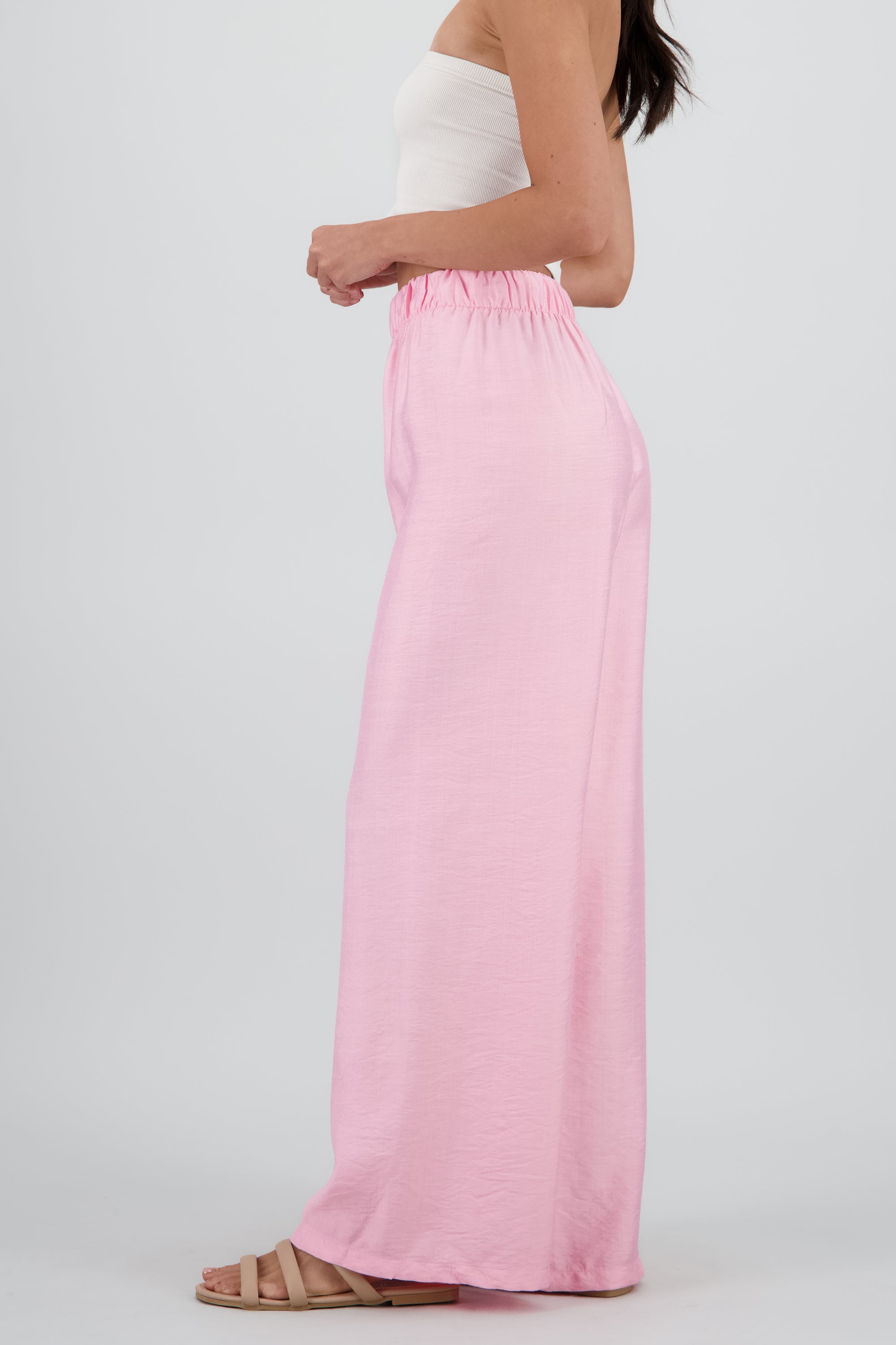 Pantalon wide leg ligero ROSA PASTEL