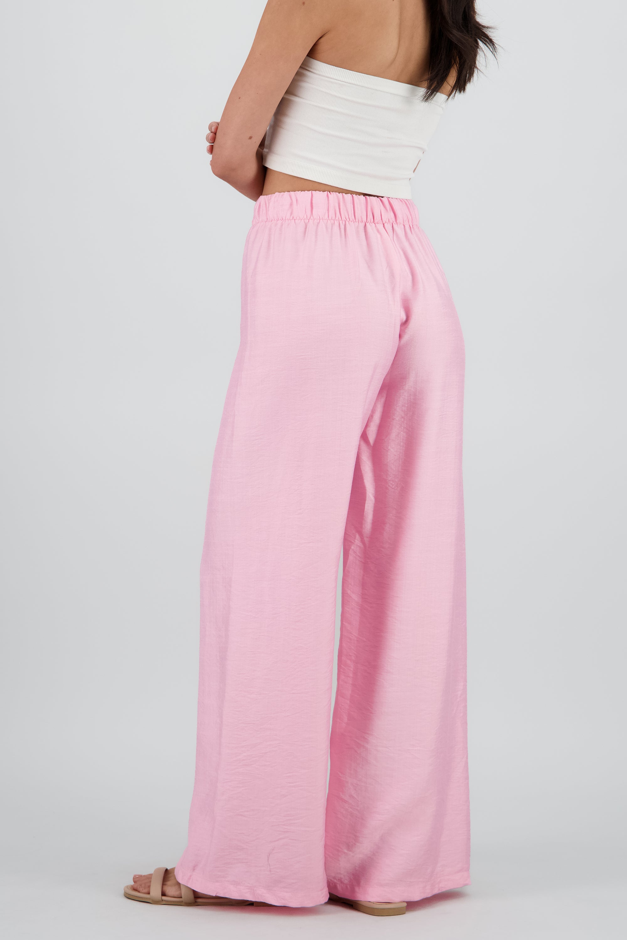 Pantalon wide leg ligero ROSA PASTEL