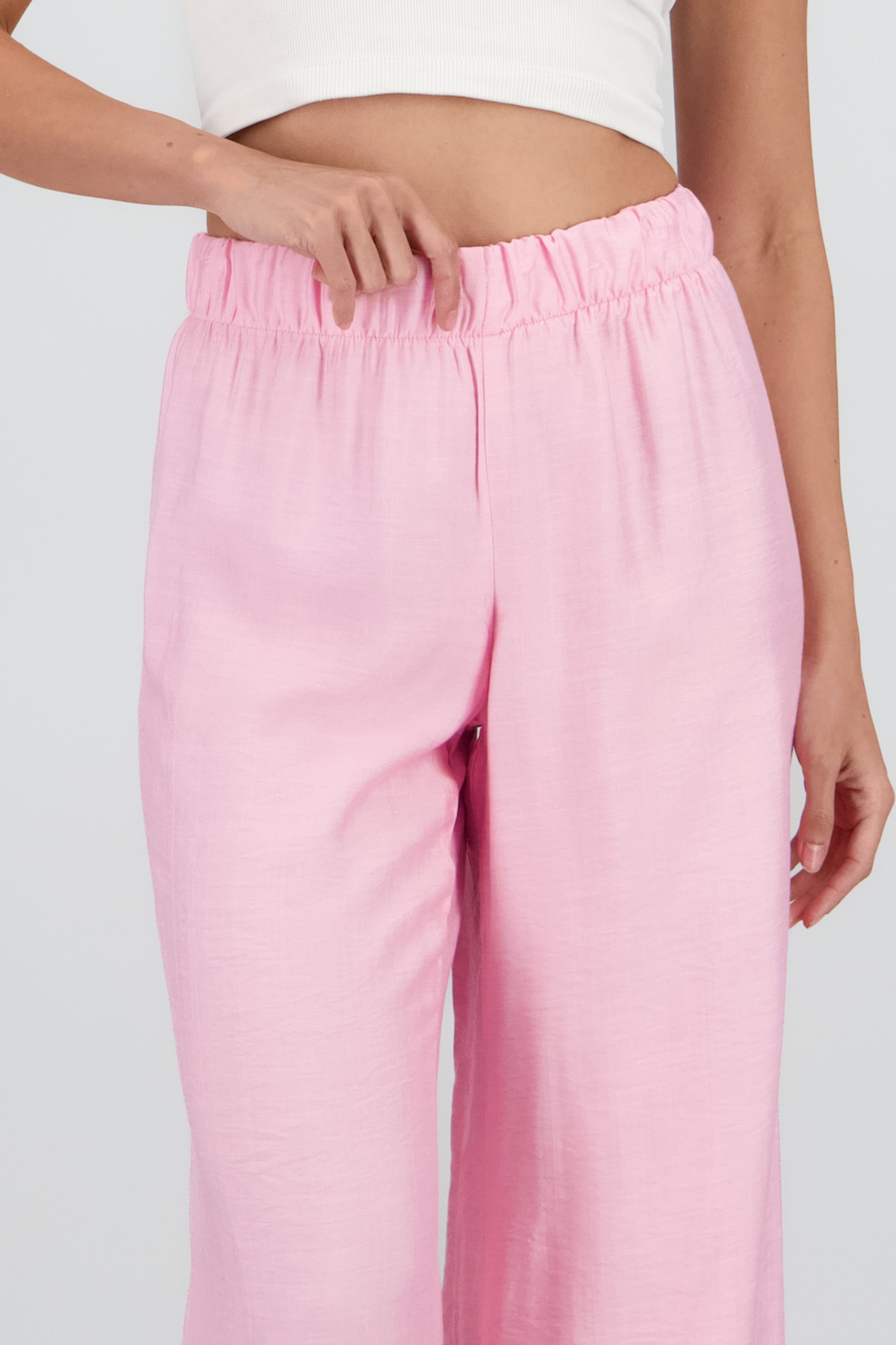 Pantalon wide leg ligero ROSA PASTEL