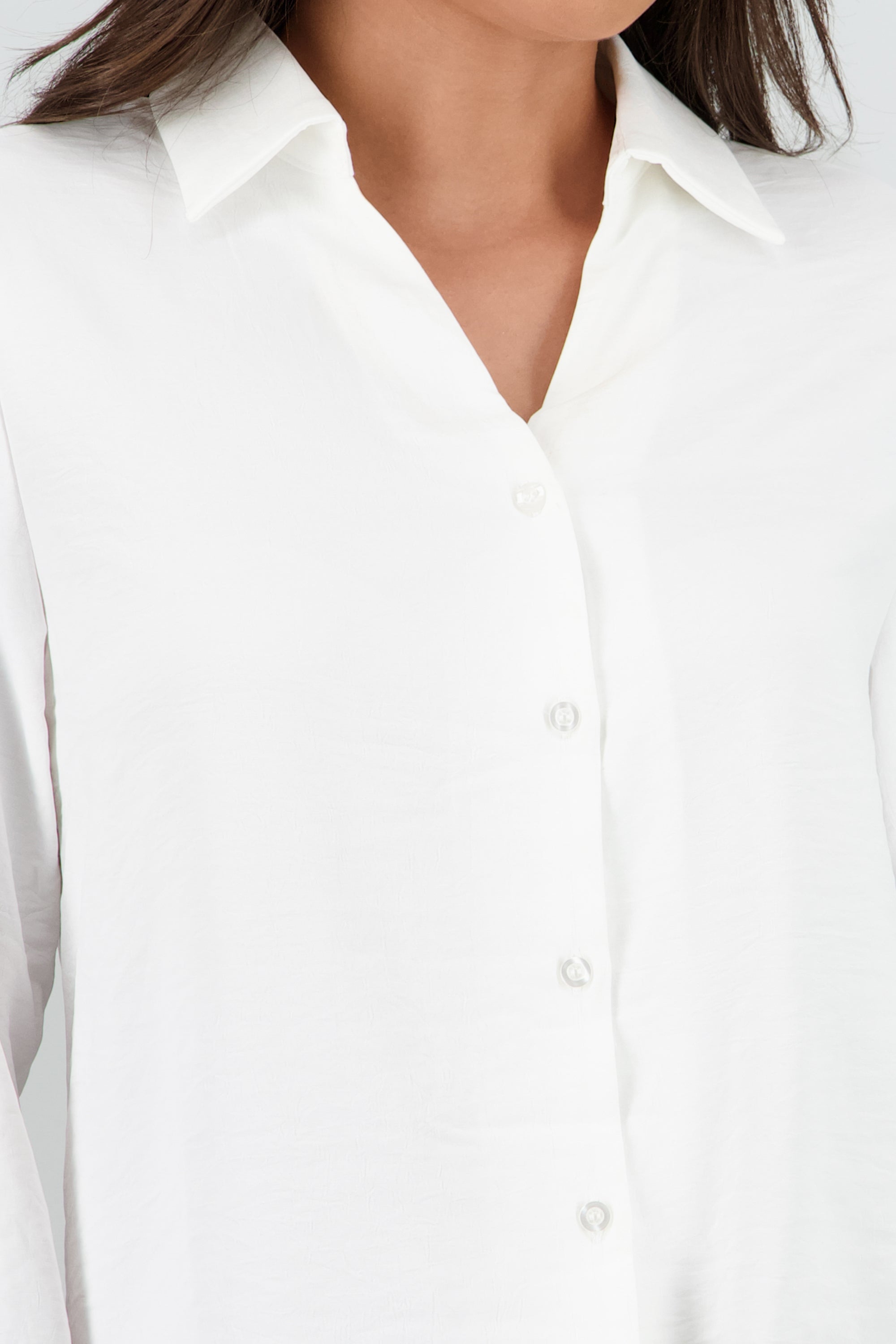 Camisa manga larga lisa BLANCO