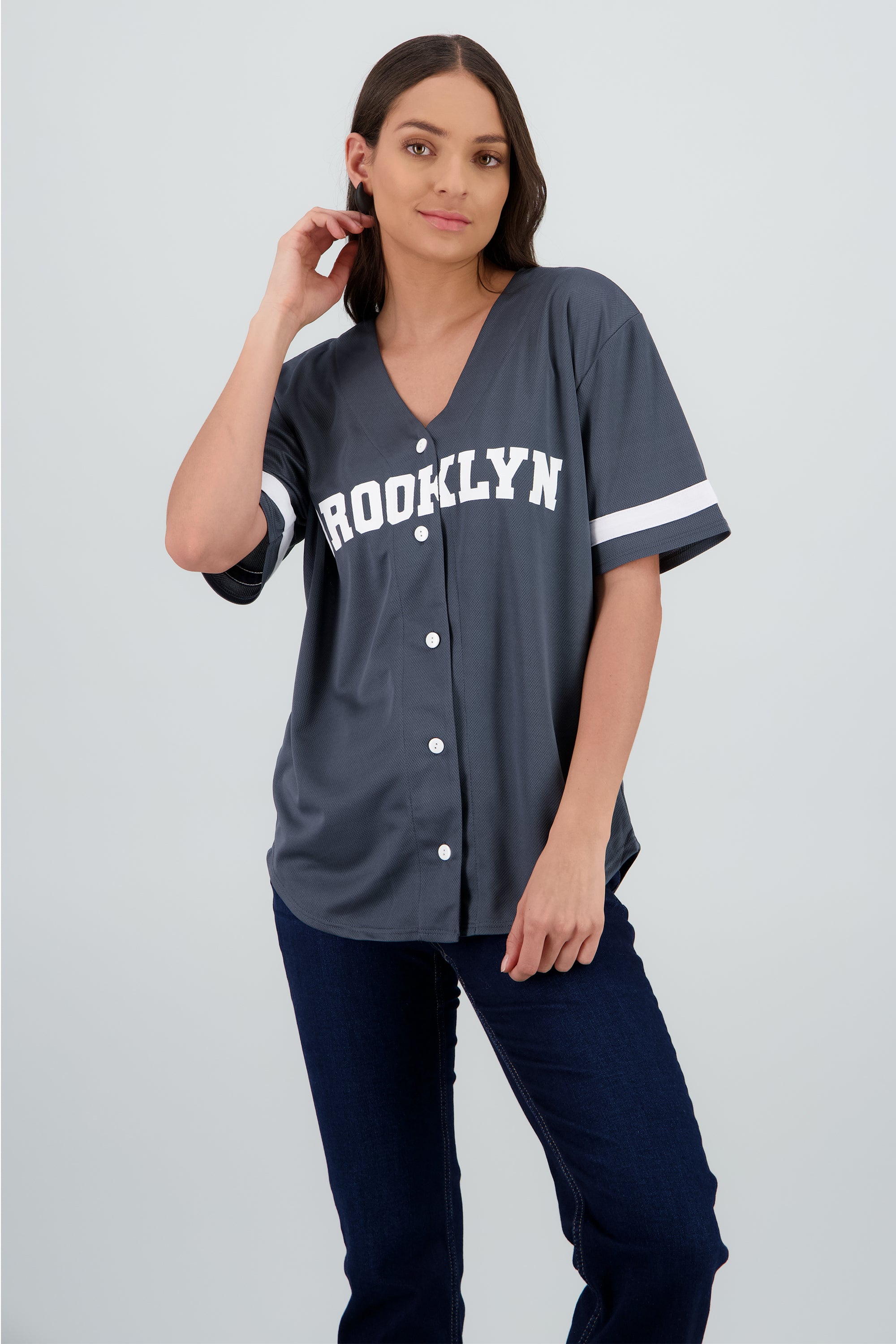 Playera deporte brooklyn GRIS